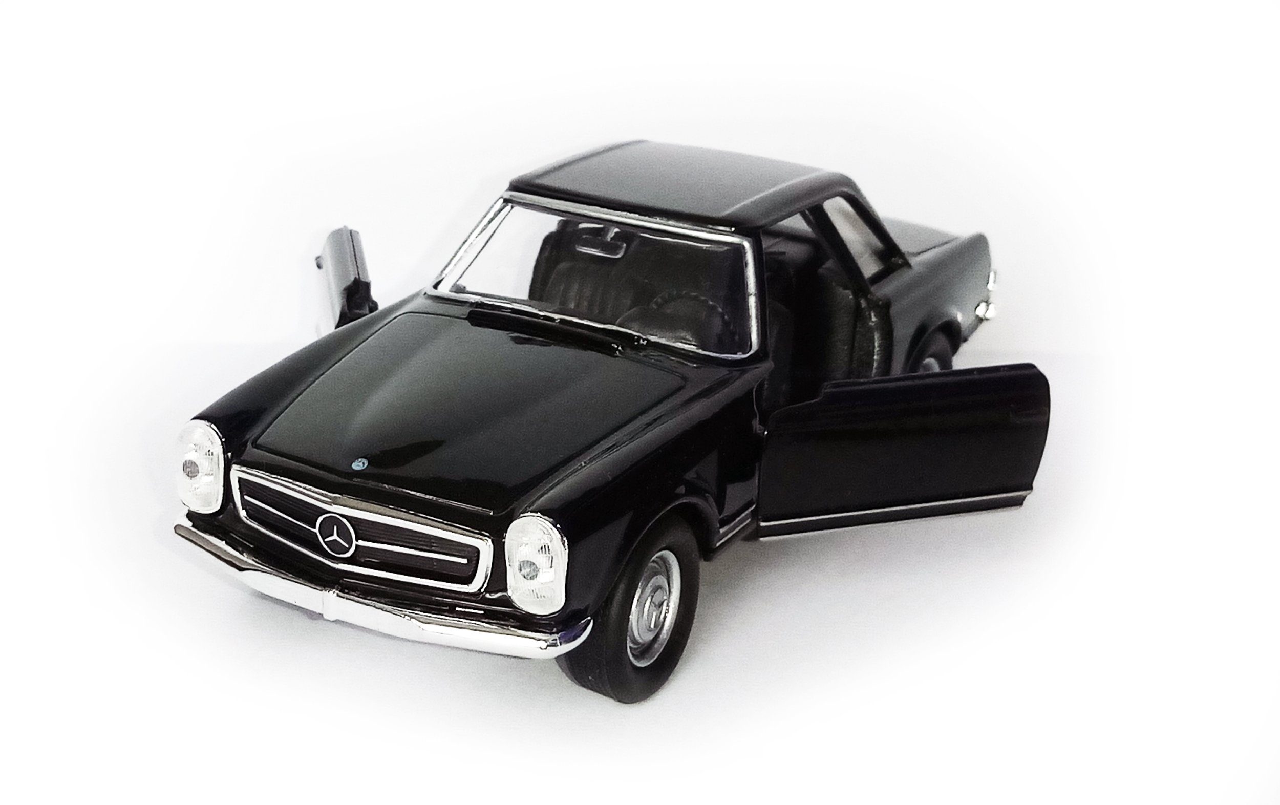 Modellauto MERCEDES-BENZ 1963 230SL Metall Modellauto Modell Auto 3 (Schwarz)