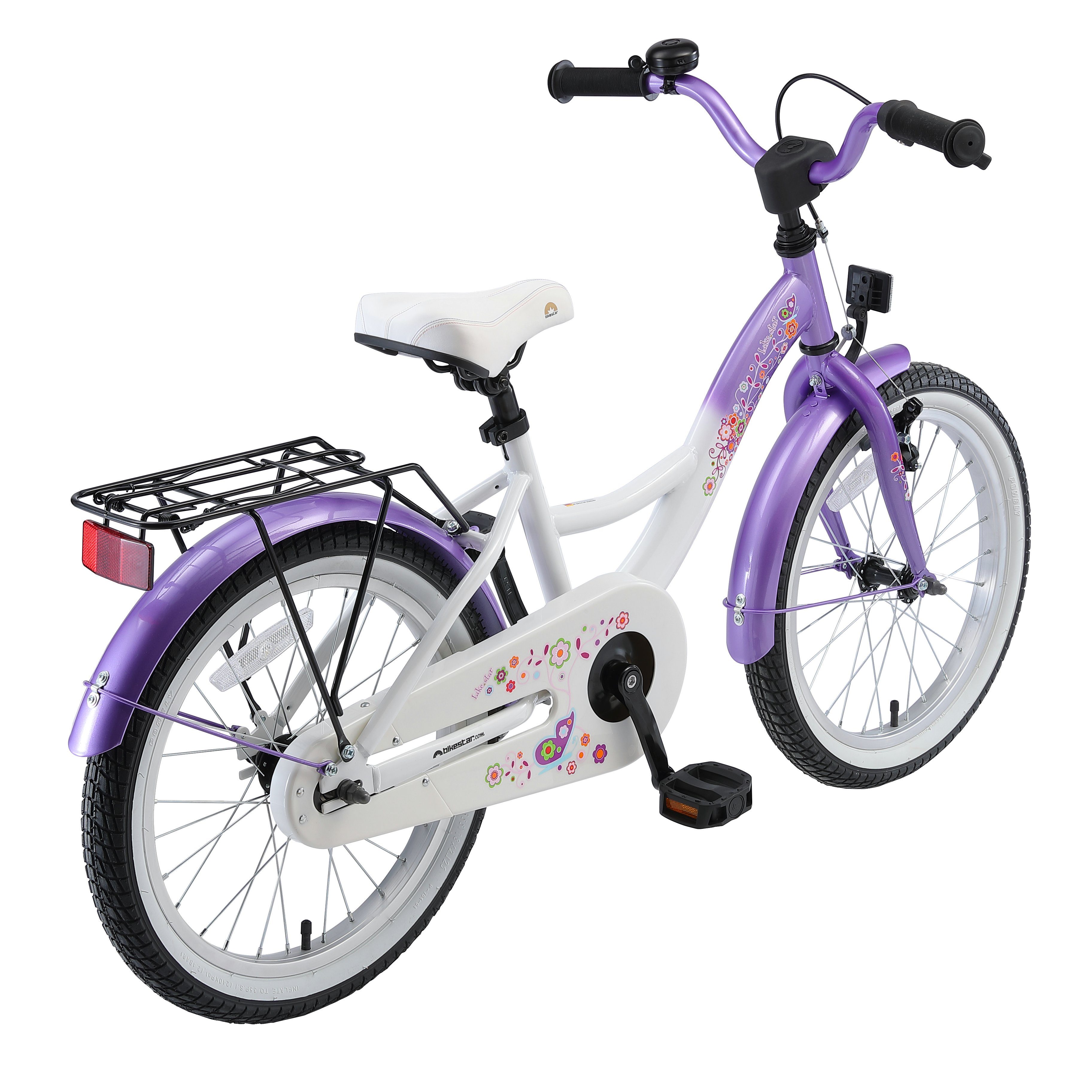 Bikestar Kinderfahrrad Classic, 18 Zoll, ab 109 cm, 5 - 7 Jahre, Jungen, Mädchen, 1 Gang, Handbremse, Rücktrittbremse, Kettenschutz, Höhenverstellbar