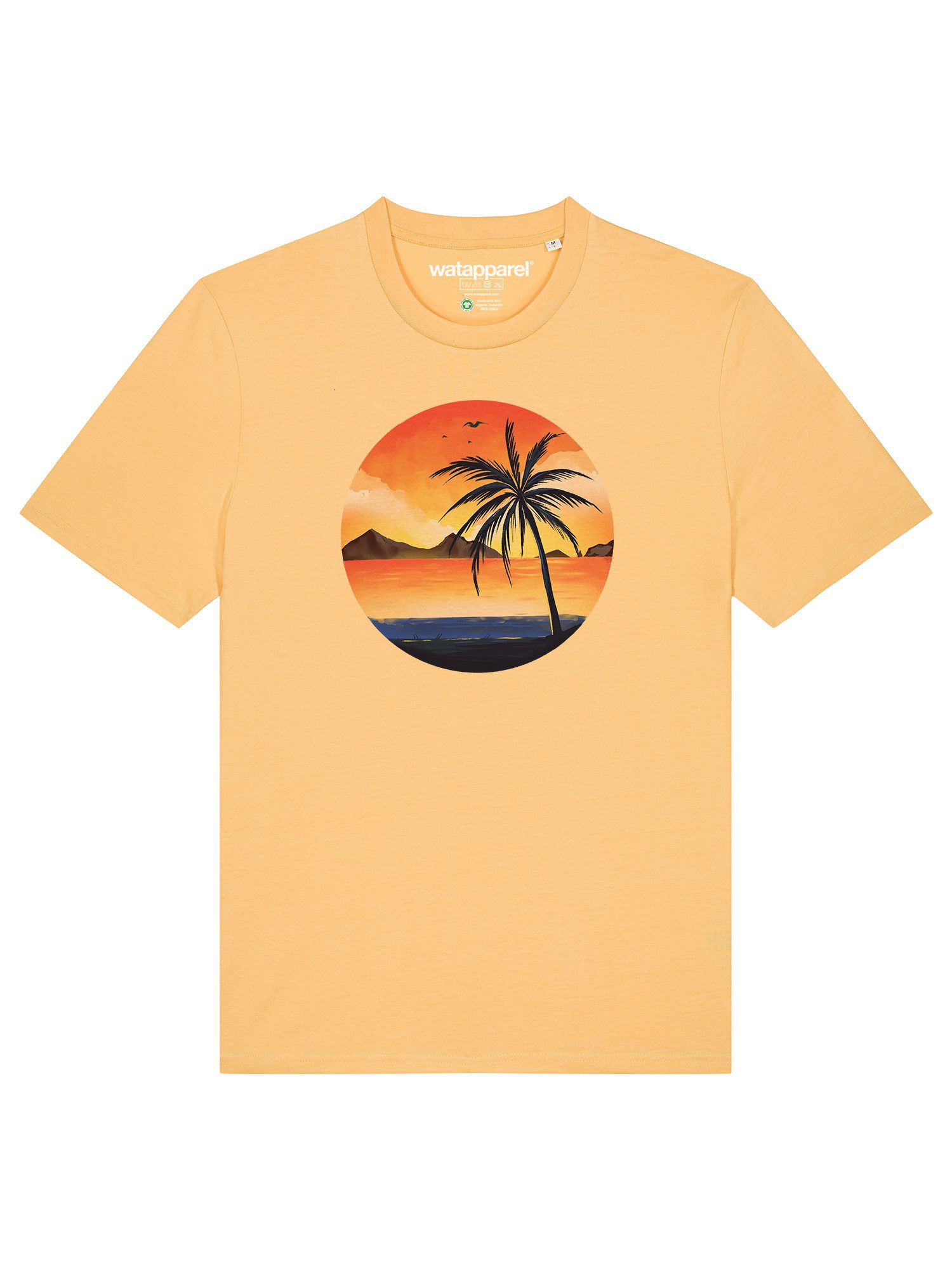 wat? Apparel T-Shirt Sunset on palm beach