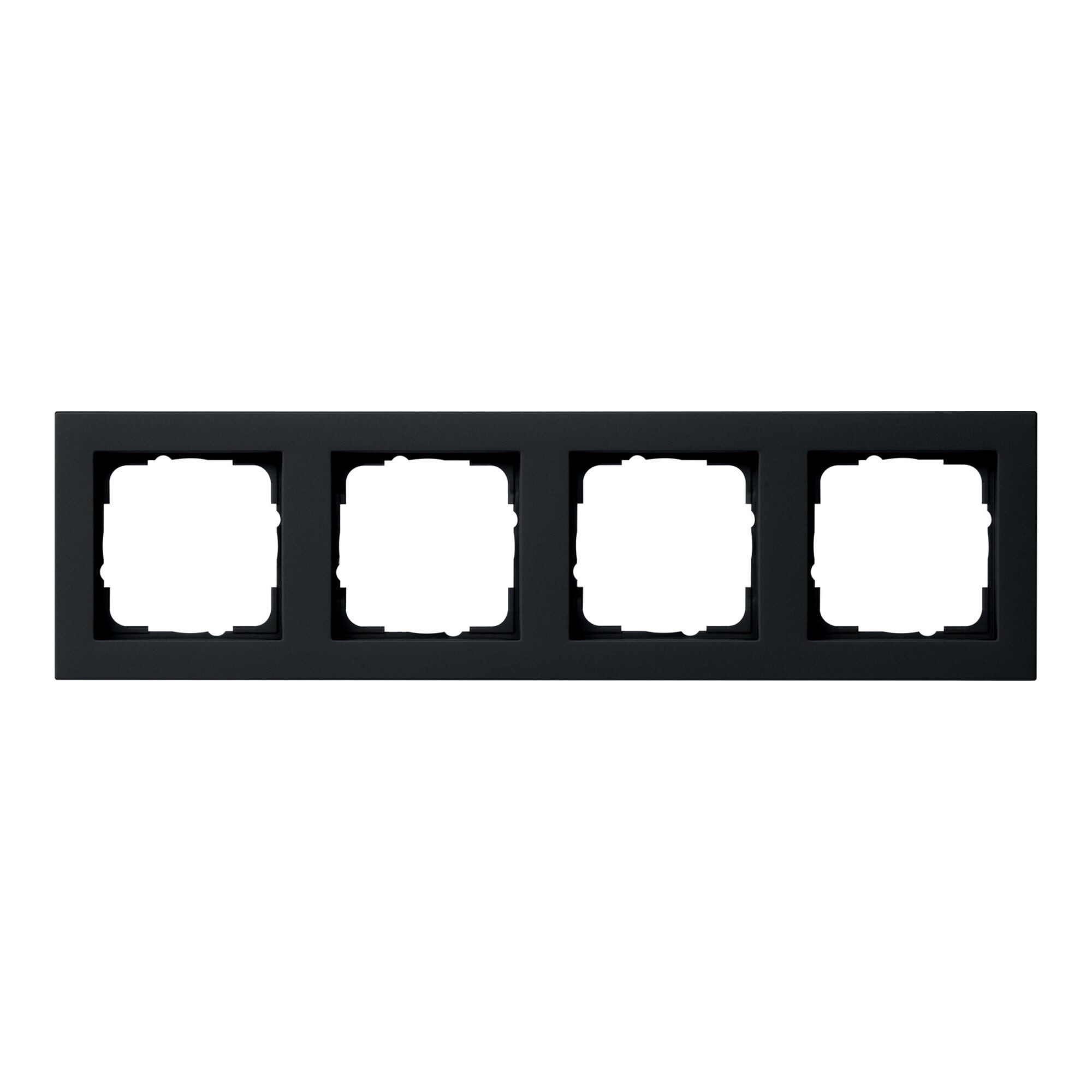 GIRA Abdeckplatte Gira Abdeckrahmen 4f. sw 021409