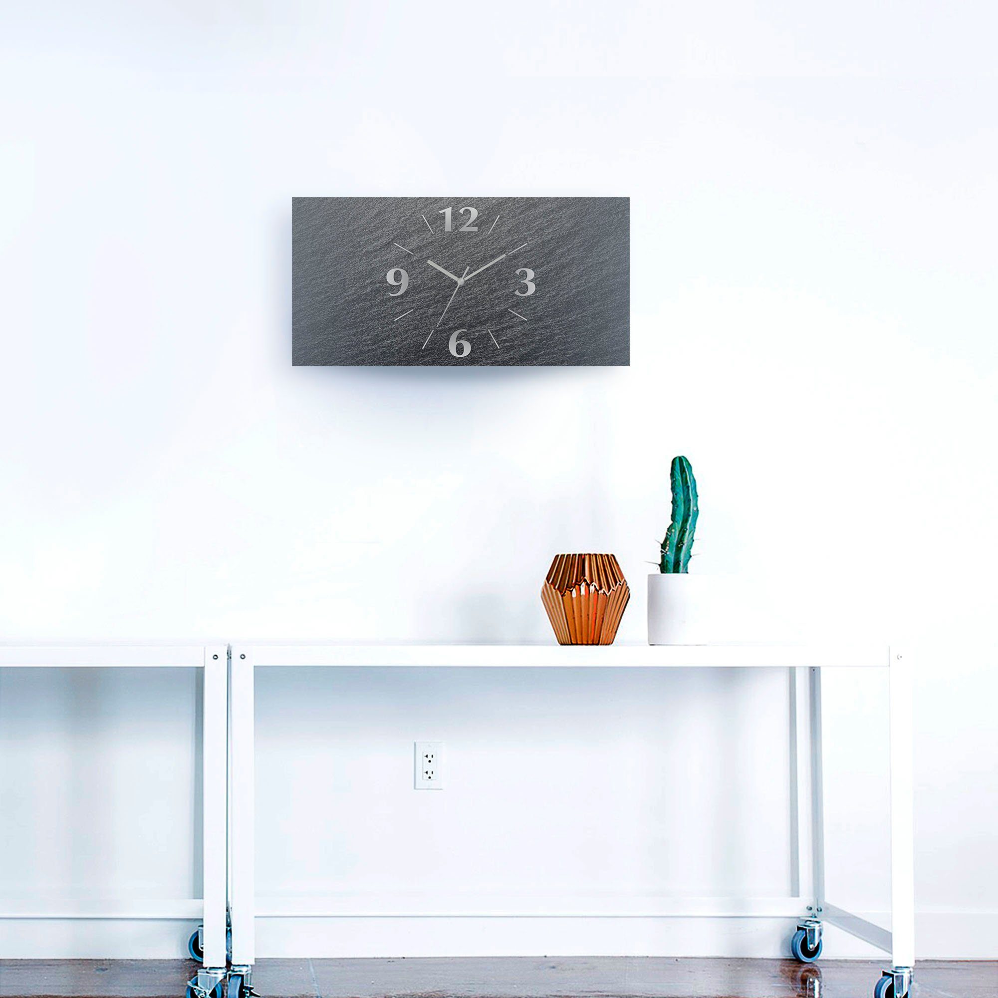 Artland Wanduhr Schiefer (wahlweise mit Quarz- oder Funkuhrwerk, lautlos oh günstig online kaufen