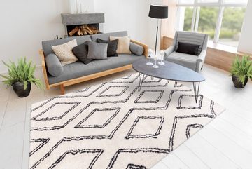 Teppich Orlando 225, me gusta, rechteckig, Höhe: 27 mm, Weicher Hochflorteppich, dezent gestaltet,Fußbodenheizung geeignet