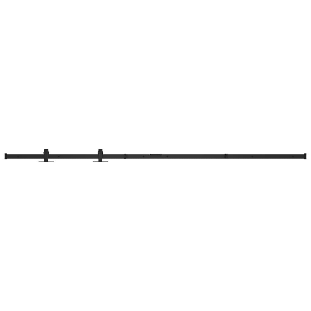 vidaXL Zimmertür 200 cm Schiebetürbeschlag Kohlenstoffstahl 200 cm Zimmertür Regal Komm