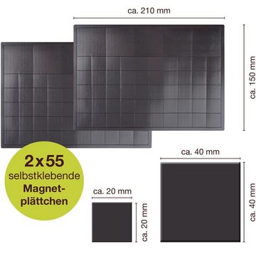 OfficeTree Magnet OfficeTree Magnetplättchen 110 Stück - 20 x 20 x 1,2 mm - Selbstkleben, 20 x 20 x 1,2 mm - Selbstklebend Besonders Stark