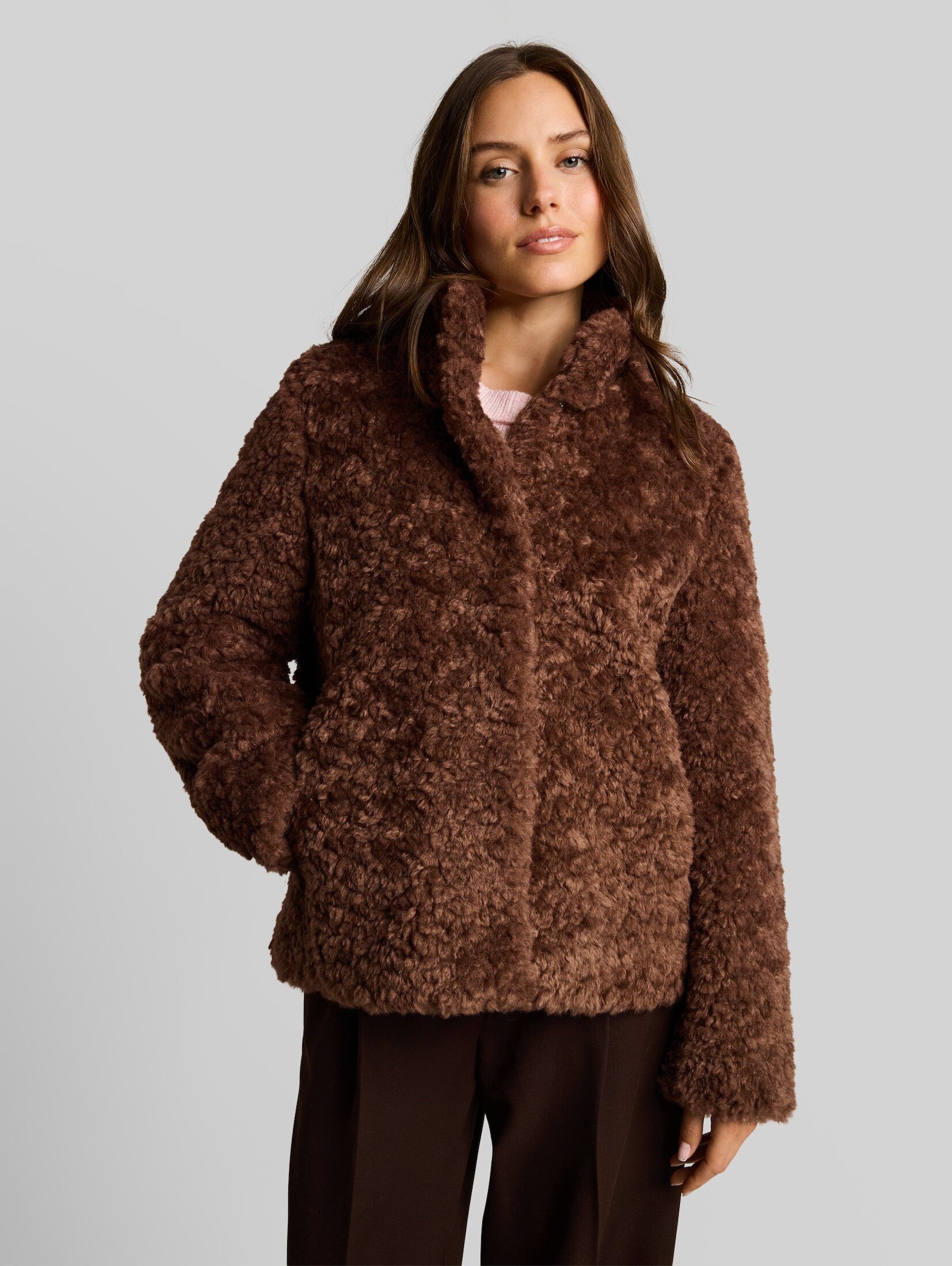 TOM TAILOR Sommerjacke Jacken Kunstfelljacke mit Stehkragen