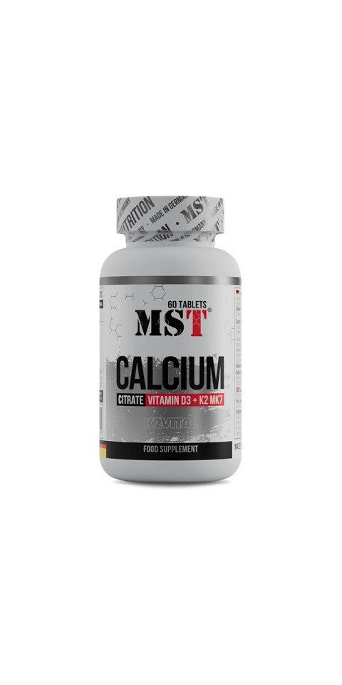 MST Nutrition Calcium Citrate D3 K2Vital 60 Tabletten Tabletten, 100 g, Tabletten