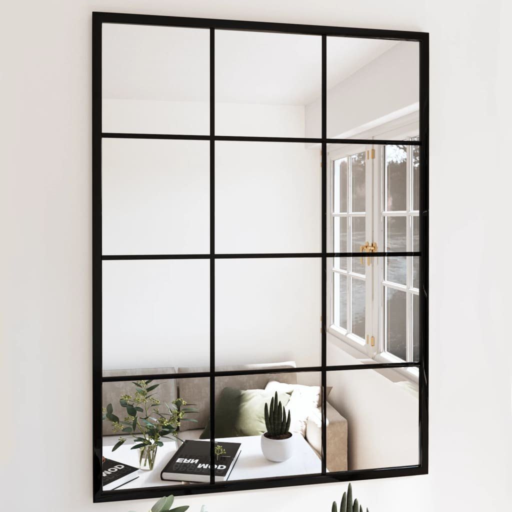 furnicato Wandspiegel Schwarz 80x60 cm Metall günstig online kaufen
