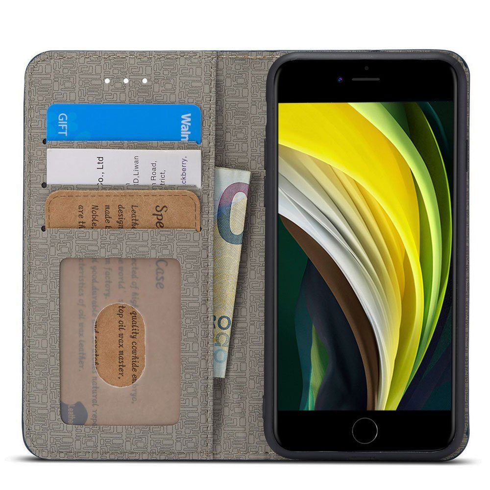 FITSU Handyhülle Handytasche für iPhone SE 2020 Hülle 4,7 Zoll, Handyhülle für iPhone SE 2020 Schutzhülle, Flip Case mit Kartenfach
