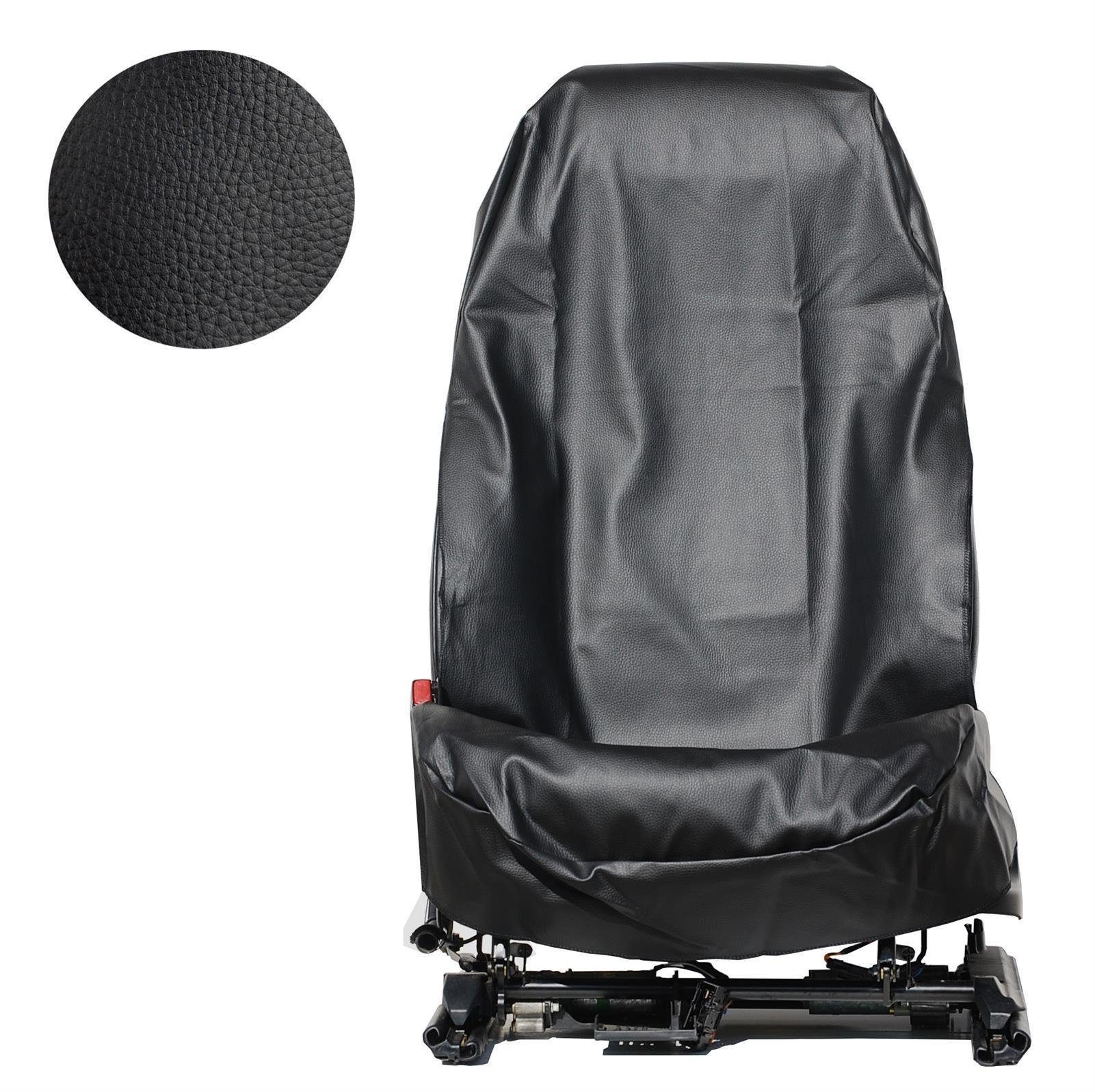 L & P Car Design Car Seat Cover Seat Protector Car Workshop Black Faux Leather