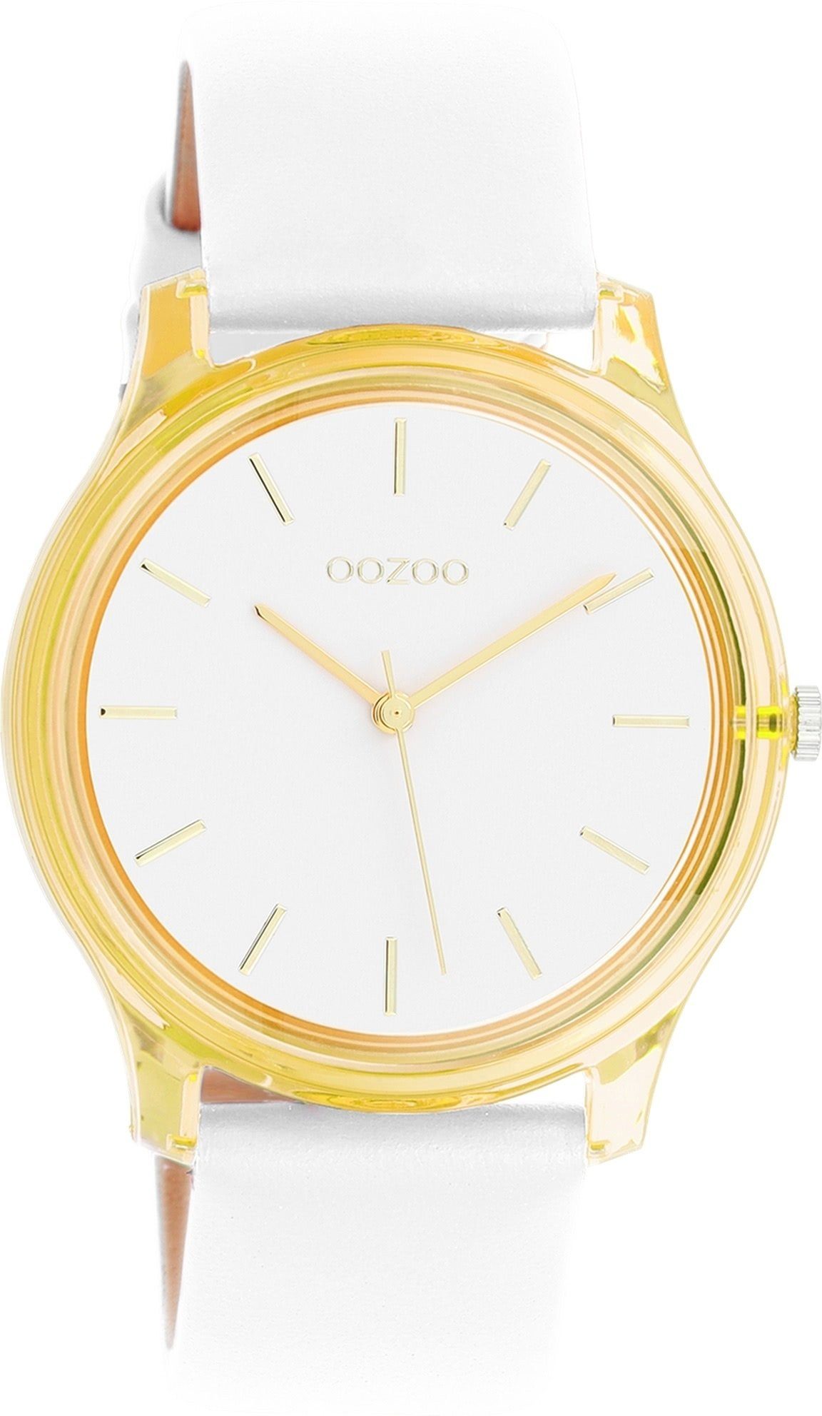 OOZOO Quarzuhr Oozoo Damen Armbanduhr Timepieces Analog, (Analoguhr), Damenuhr rund, mittel (ca. 36mm) Lederarmband, Casual-Style
