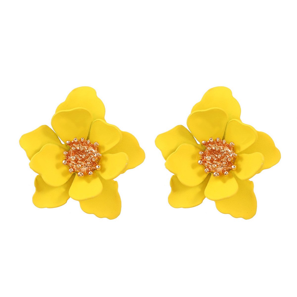 KARMA Ohrstecker-Set Damen Blumen – Florale Ohrringe für Frauen Blüten Sommer (Sommerschmuck bunte Ohrringe, 2-tlg., Geschenkidee Damenschmuck), Statement Ohrschmuck Blüte, Trendige Ohrstecker