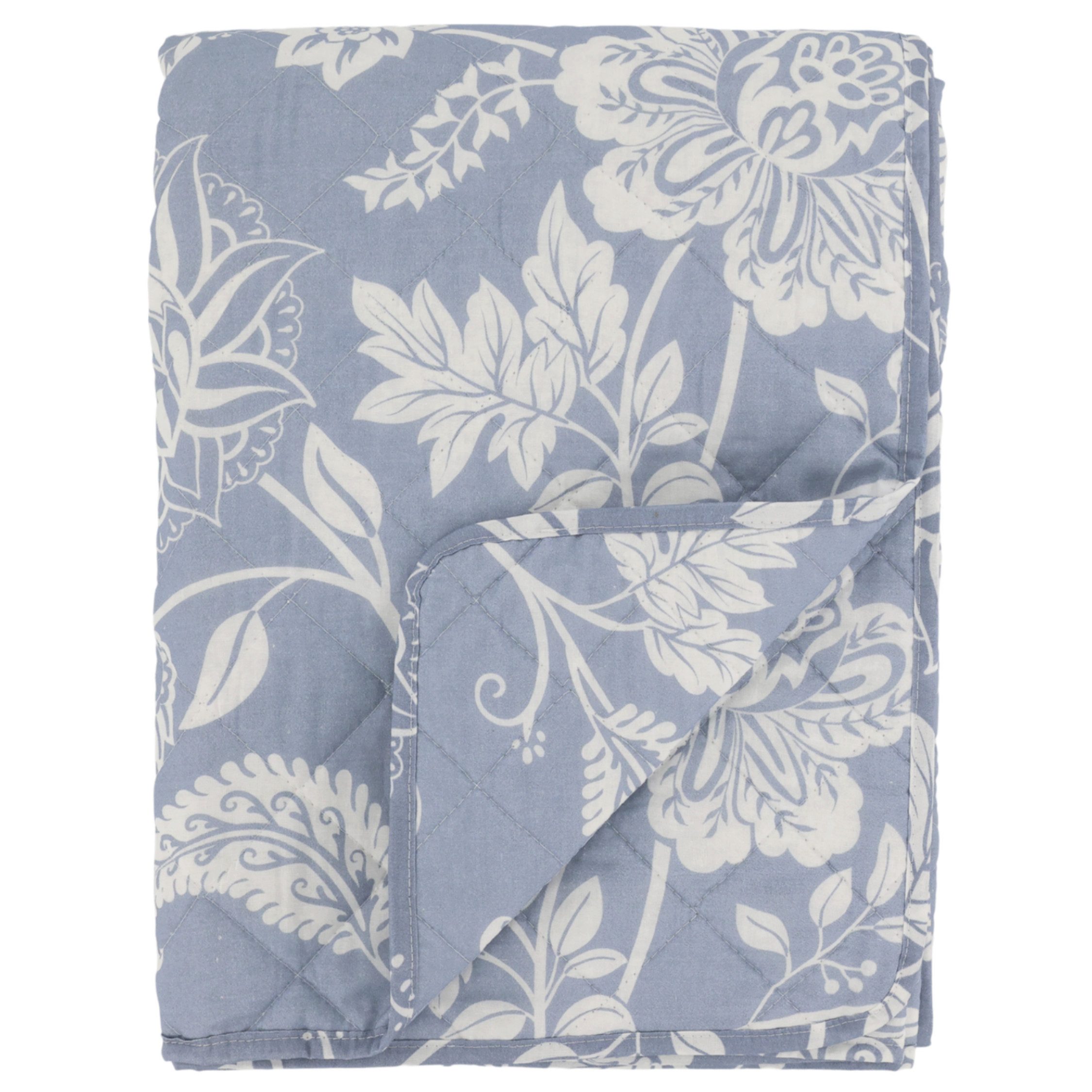 Chic Antique Tagesdecke Chic Antique Aix Quilt mit Blumenmuster Sky Blue