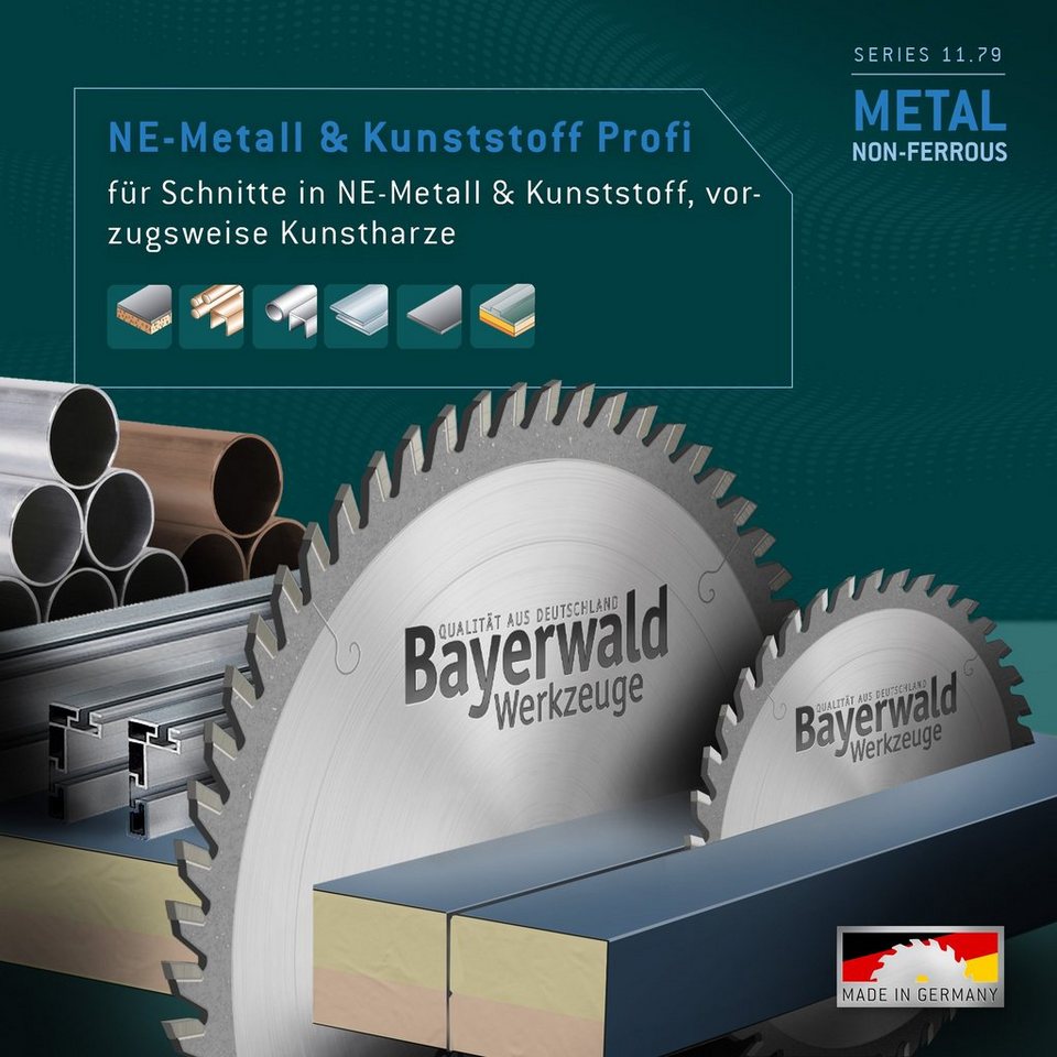 QUALITÄT AUS DEUTSCHLAND Bayerwald Werkzeuge Kreissägeblatt HM  Kreissägeblatt - 300 x 3.2/2.6 x 30 Z60 TF, 30TF neg. negativ 2 11 632 12  64 2 7 42