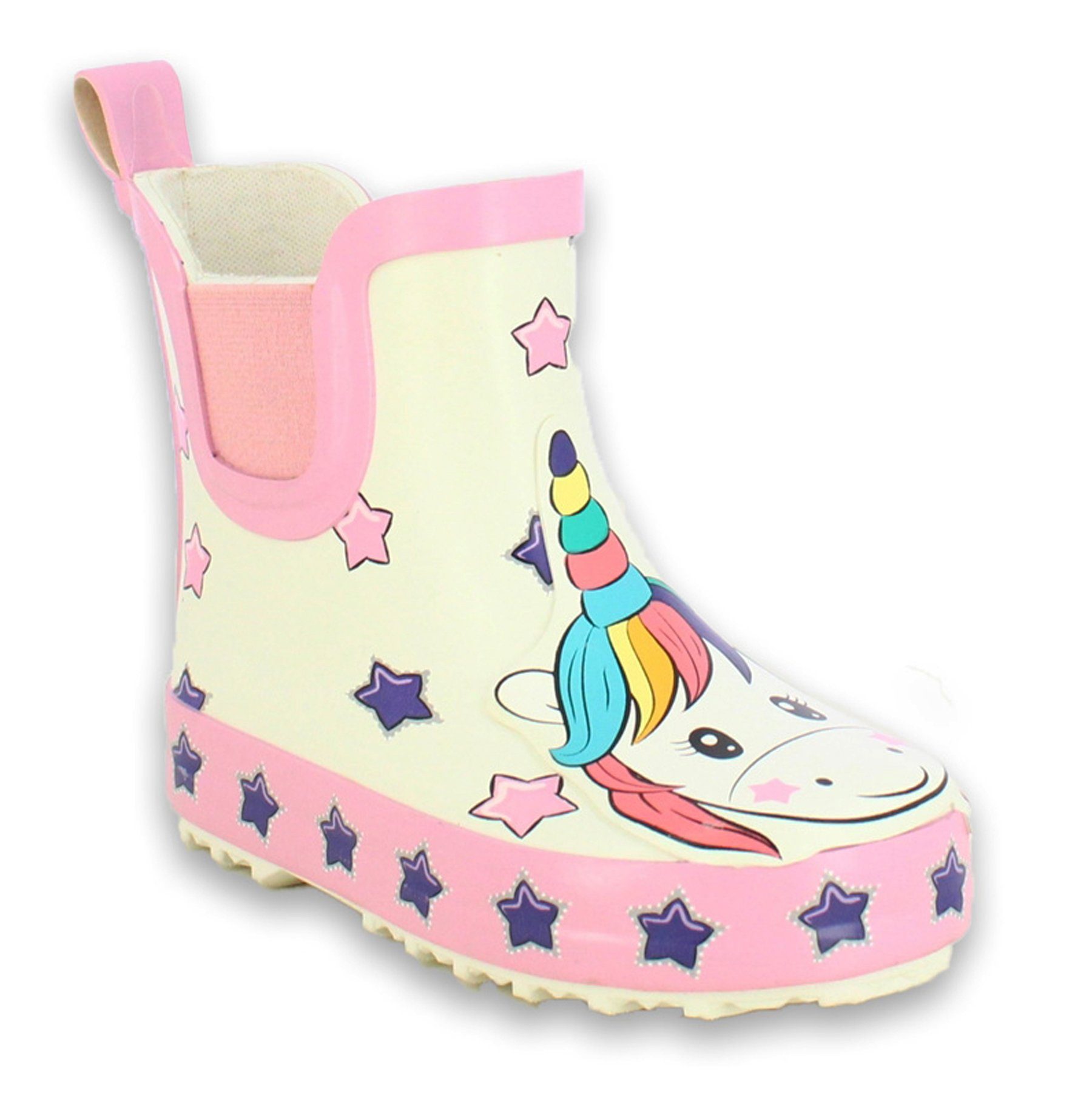 Beck Kleinkinder Gummistiefel Little Unicorn Gummistiefel (wasserdichte Kurzstiefel aus weichem Naturkautschuk) mit seitlichen Gummi-Einsätzes für leichtes An- und Ausziehen