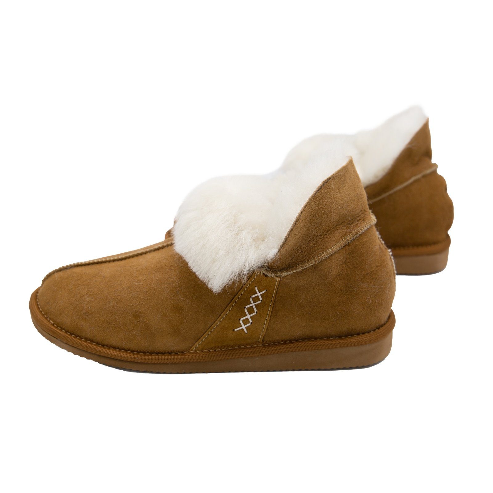 Hollert Hausschuh Damen Lammfell Hausschuhe WINNETOU Merino Echtleder Mokassin