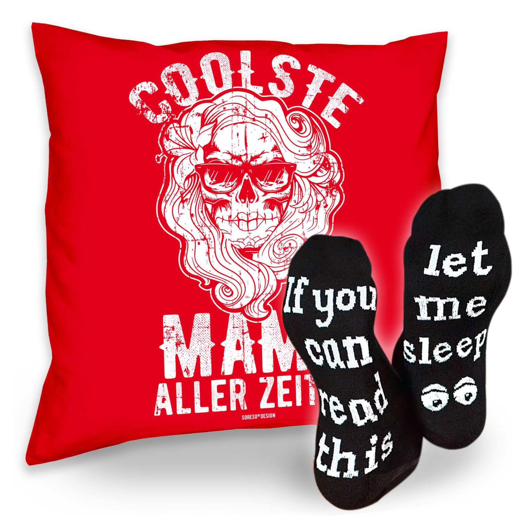 Sprüche rot Coolste Socken Kissen aller Soreso® & Dekokissen Zeiten Mama Geburtstagsgeschenk Geschenk Sleep,