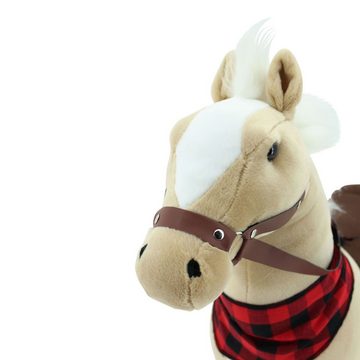 Sweety-Toys Stehpferd Sweety Toys 7707 Stehpferd LITTLE MISS SUNSHINE 80cm robustes, stabiles Reitpferd mit Stahlunterbau