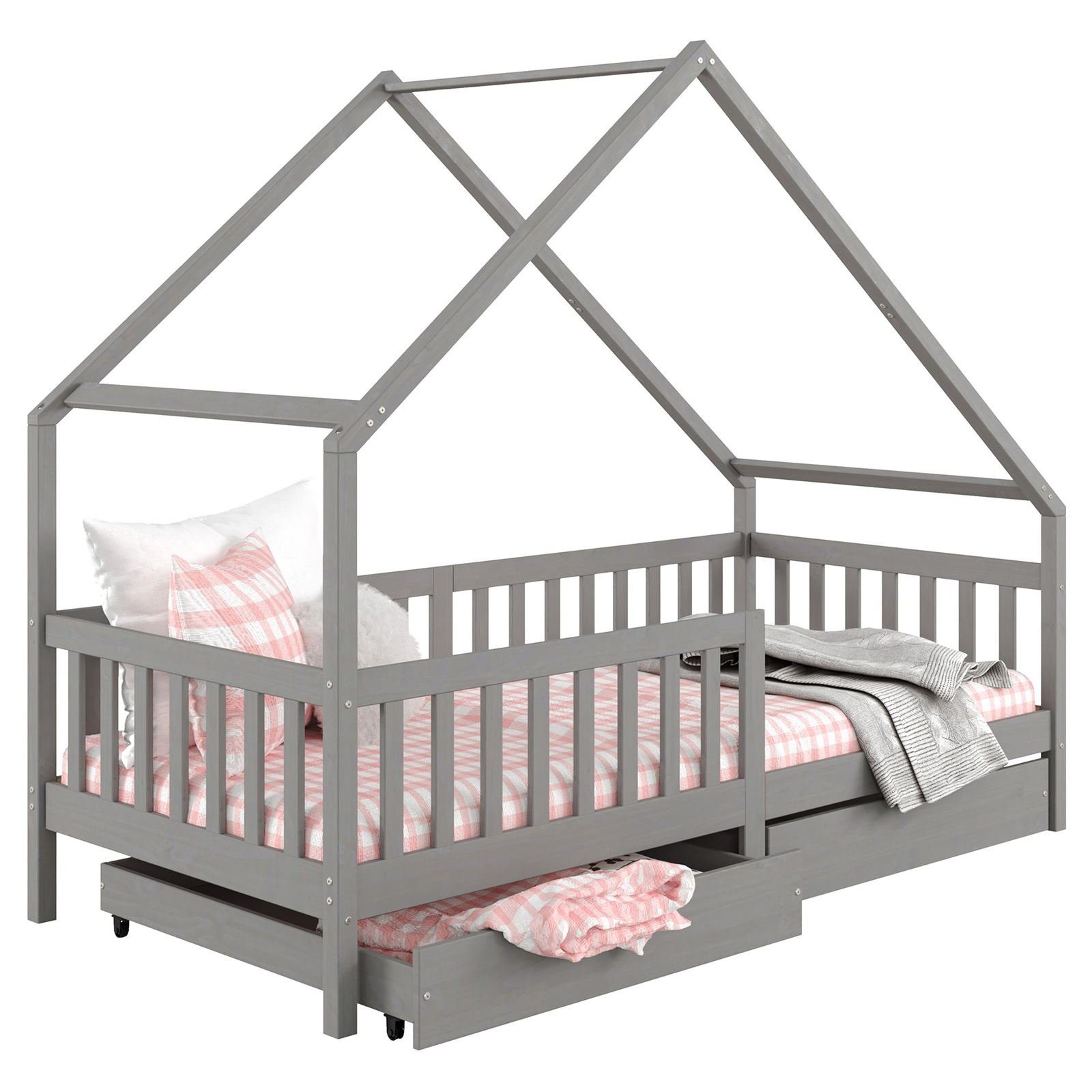 IDIMEX Kinderbett ALVA, Hausbett Montessori Kinderbett günstig online kaufen