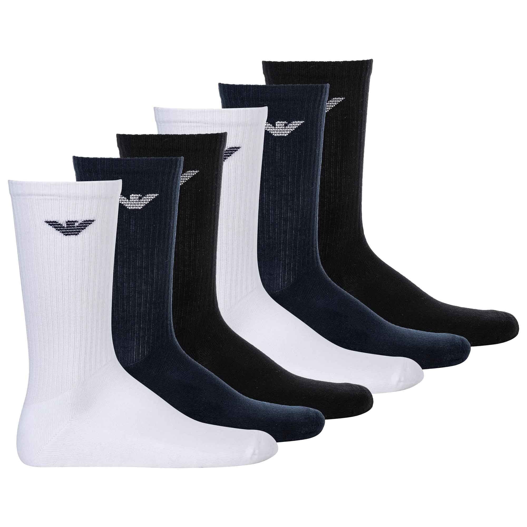 Emporio Armani Sportsocken Herren Socken, 6er Pack - Sporty Medium Socks Mehrfarbig