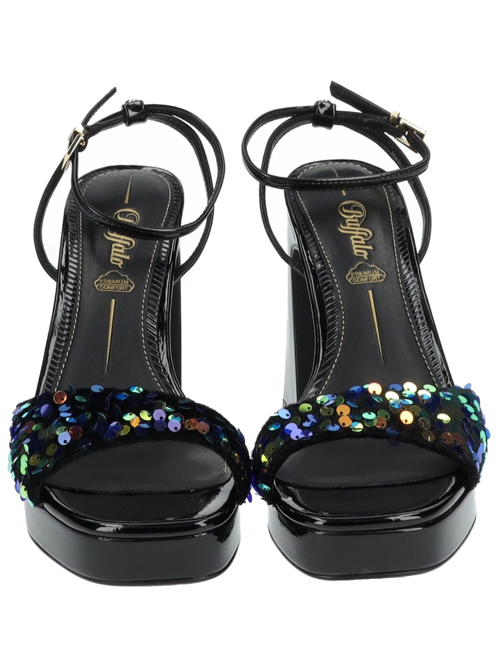 Buffalo Sandalen Textil . High-Heel-Sandalette