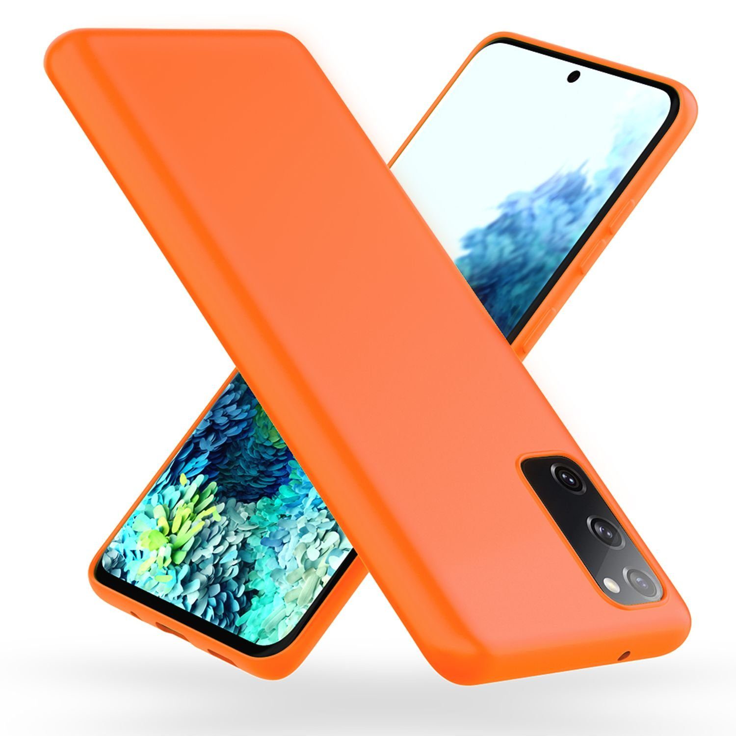 Nalia Smartphone-Hülle Samsung Galaxy S20 FE 16,5 cm (6,5 Zoll), Neon Silikon Hülle / Bunt Leuchtend / Rutschfest / Flexibel / Weich