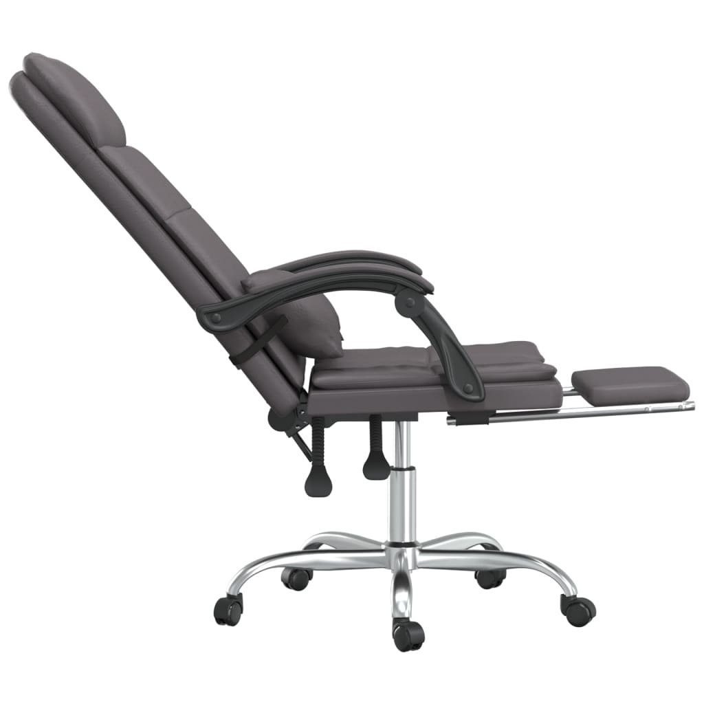 St) (1 Bürostuhl mit Grau Massagefunktion furnicato Kunstleder
