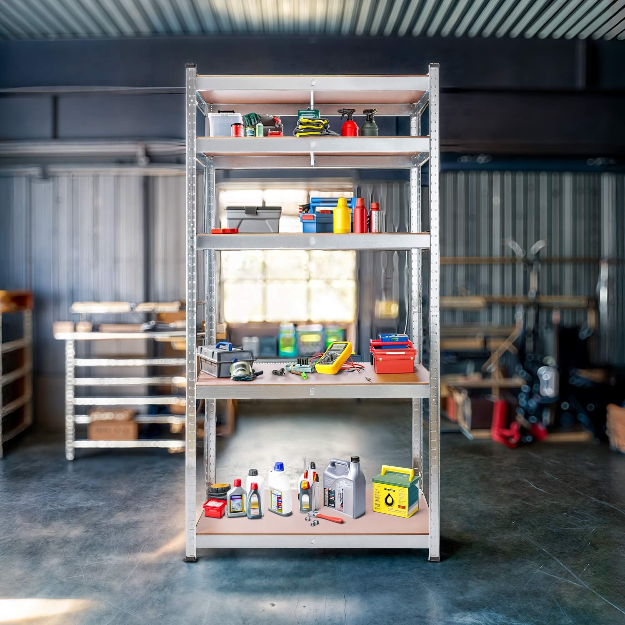 Arebos Schwerlastregal 180x90x40 cm, 5 Böden, 875 kg Traglast, Steckregal, günstig online kaufen