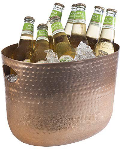 Buddy's Wein- und Sektkühler Buddy´s Bar, 7 Liter, aus Aluminium, Kupfer gehämmert