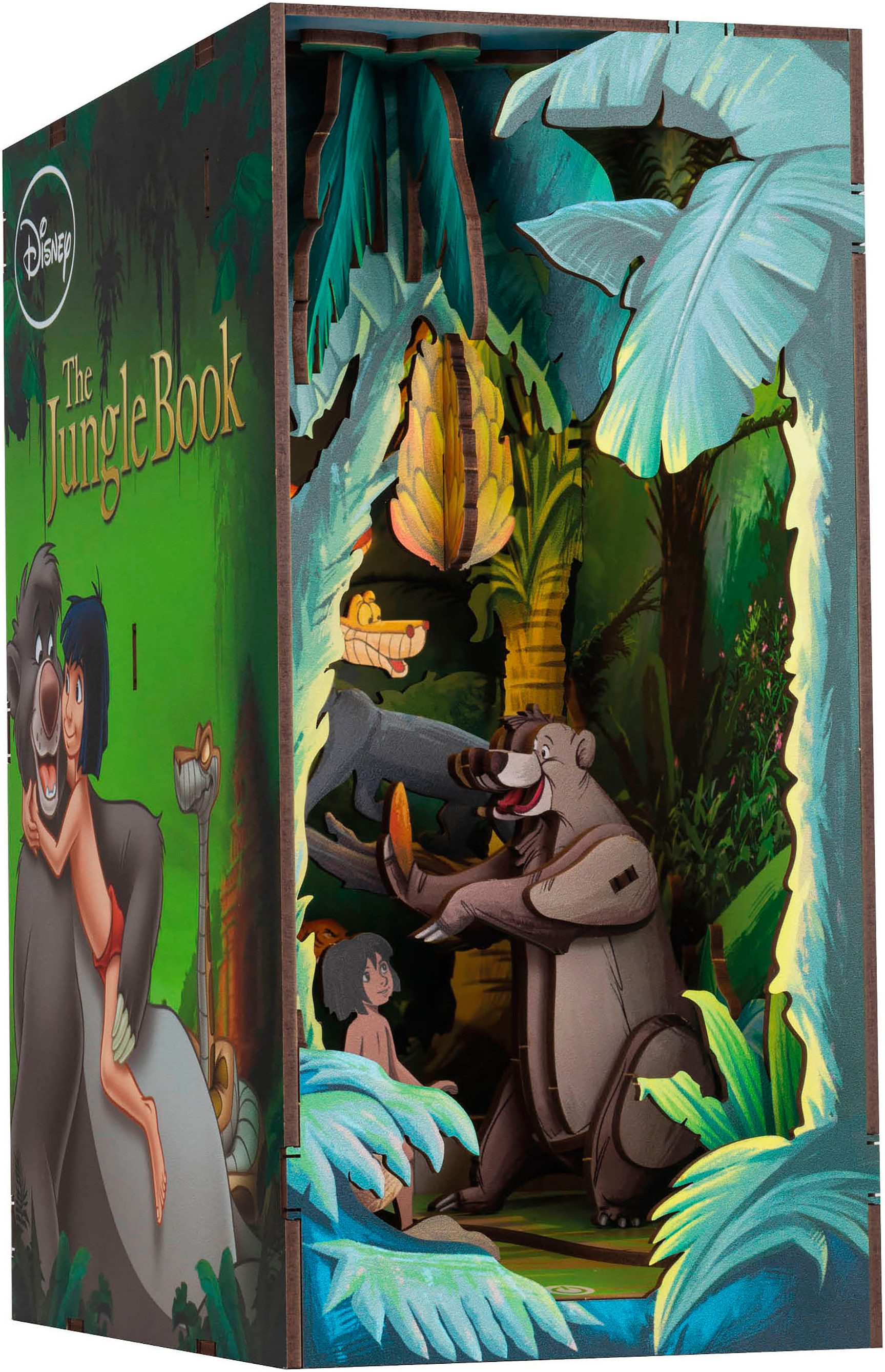 Revell® 3D-Puzzle Book Nook, Tiny Adventures Disney Das Dschungelbuch, 68 Puzzleteile, Buchstütze; mit LED-Beleuchtung