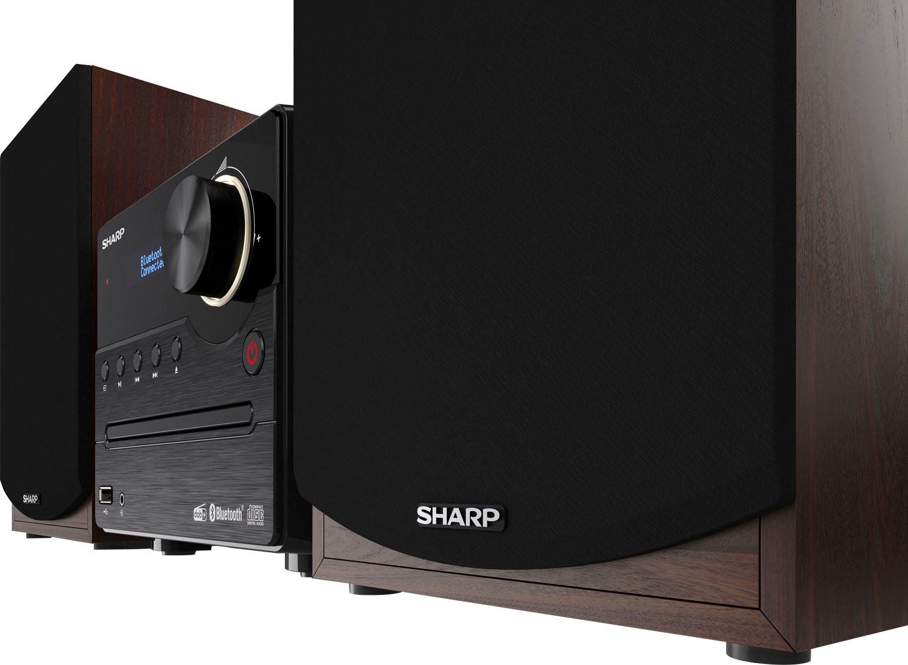 Sharp XL-B517D W, 2.0 braun Audio-System Mikro (45 Bluetooth)