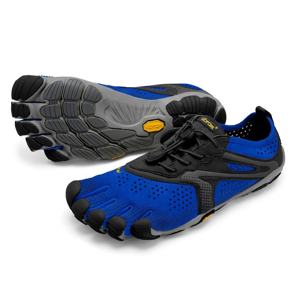 VIBRAM FiveFingers V-Run Men Blue/Black - Laufschuhe / Zehenschuhe Barfußschuh