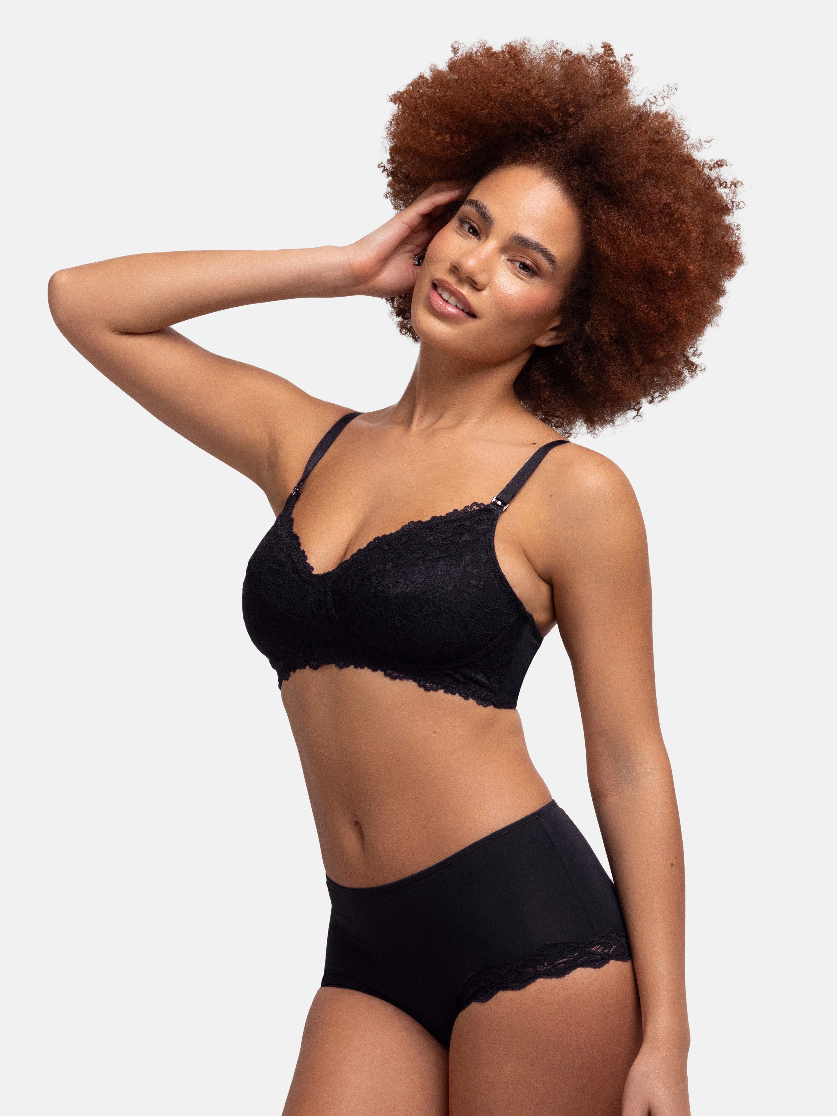 Dorina Still-BH Valeria Nursing Bra mit Bügel, Stillclips für Einhandbedienung, mit Spitze