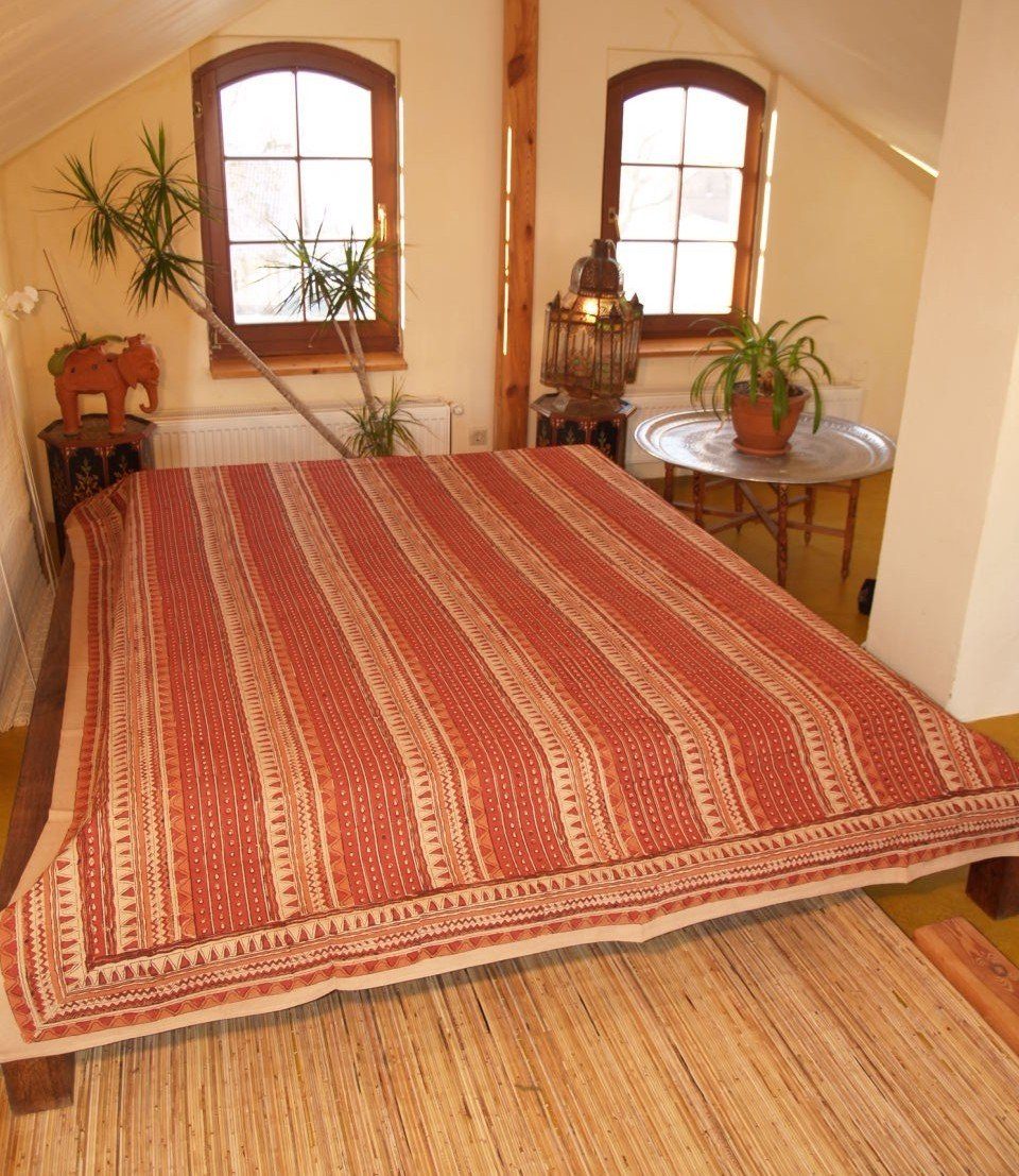 Guru-Shop Tagesdecke Blockdruck Tagesdecke, Bett & günstig online kaufen