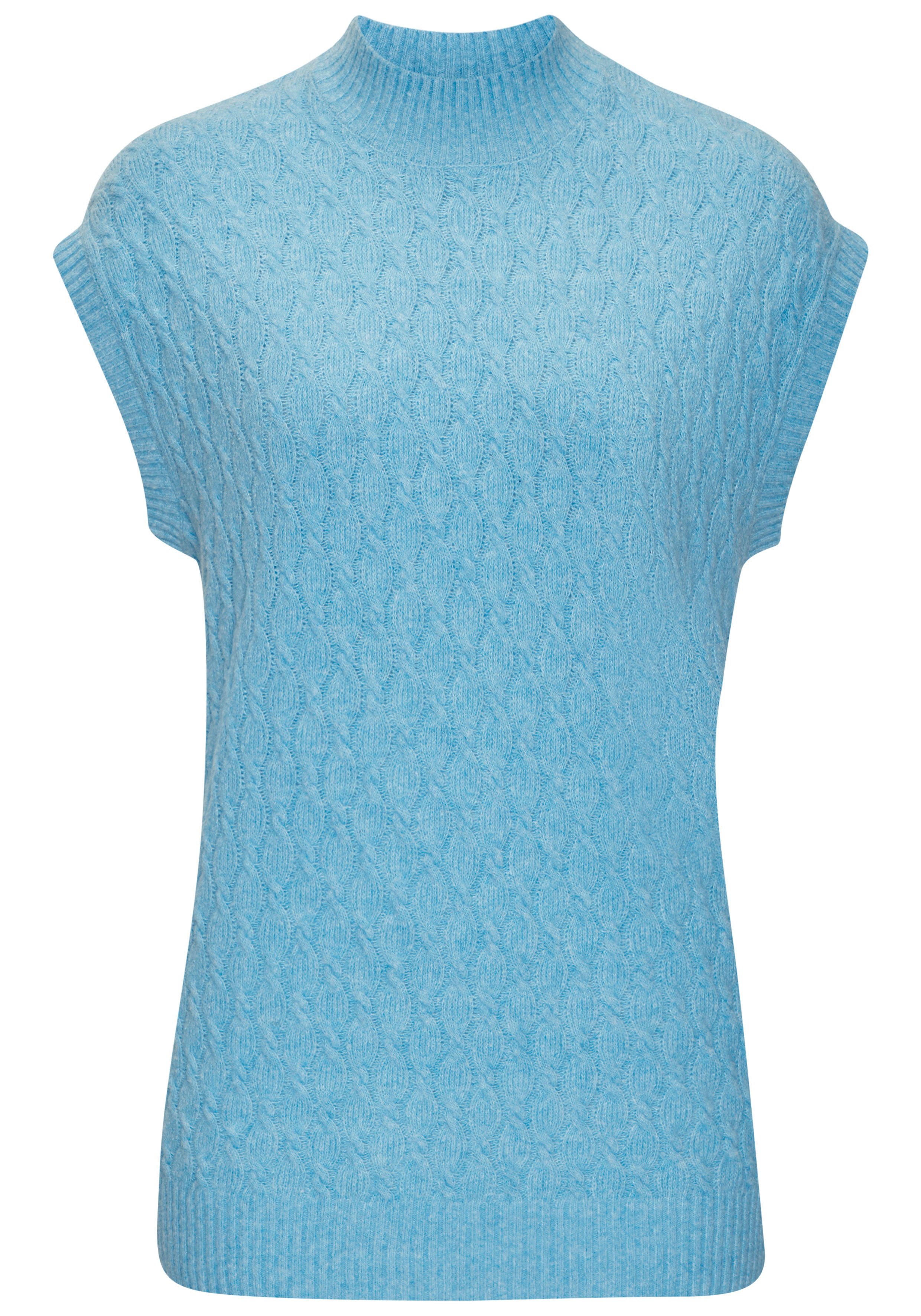 French Connection Pullunder mit Zopfmuster und kleinem Stehkragen, Loungewe günstig online kaufen