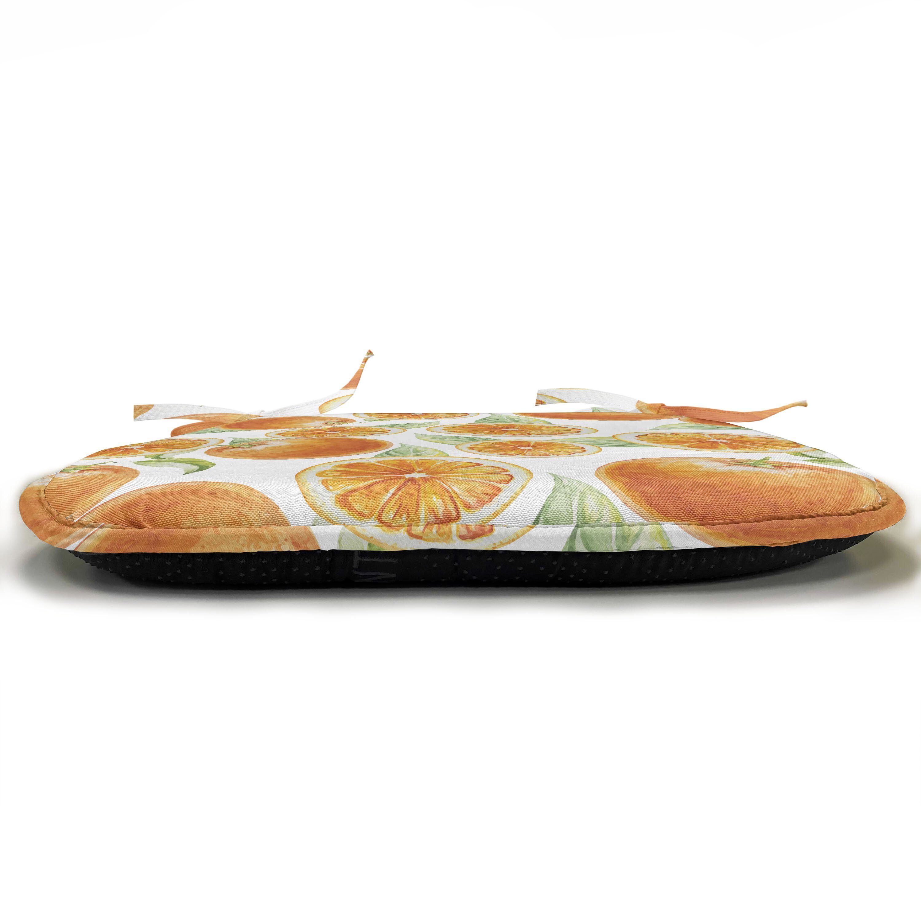 Stuhlkissen Früchte Riemen für Abakuhaus Kissen wasserfestes Juicy Orange Natur Kunst mit Dekoratives Küchensitze,
