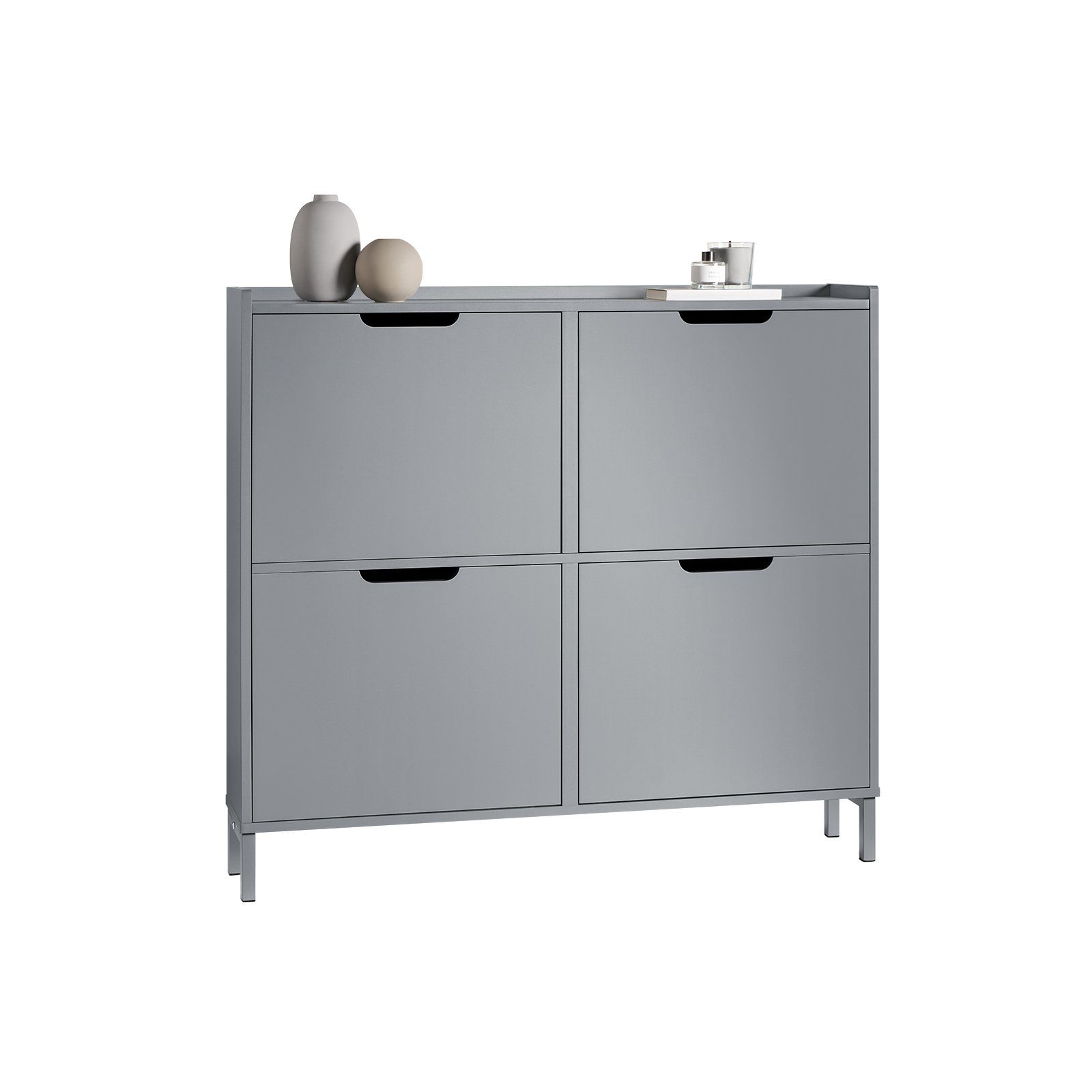 SoBuy Schuhkipper FSR100, mit 4 Klappen, Schuhschrank schmal, Schuhregal Sc günstig online kaufen