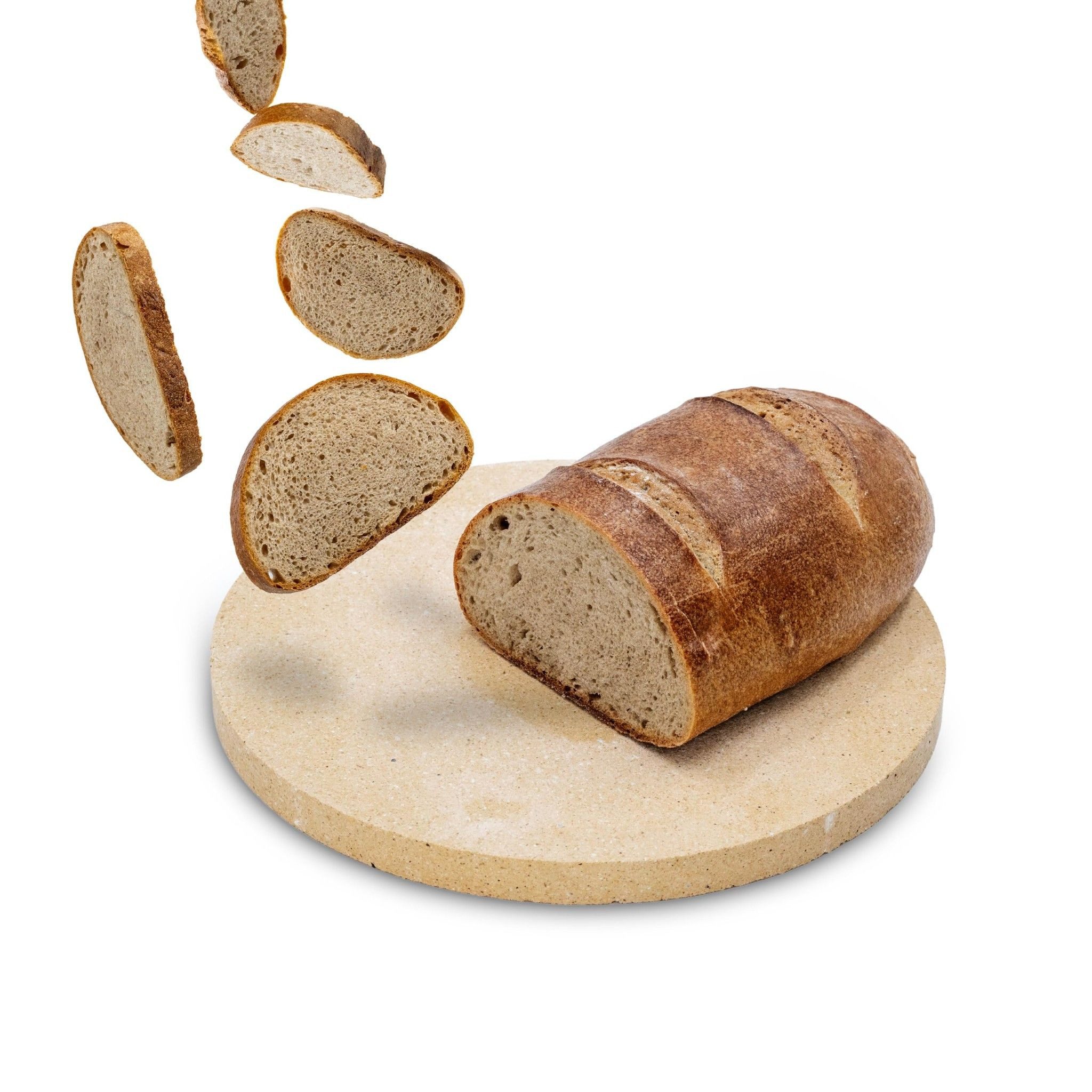 Feuerfest 123 GmbH Backstein Brotbackstein rund Ø 31 x 2 cm Schamotte, (Brote wie vom Bäcker für zu Hause), Brotstein Lebensmittelecht Schamottstein
