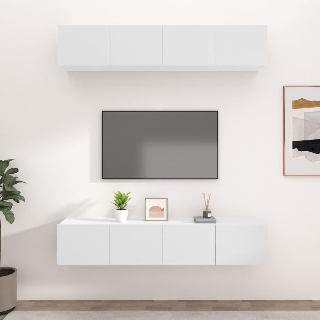 TV-Schrank Eleganter in Weiß, 80 x 30 x 30 cm