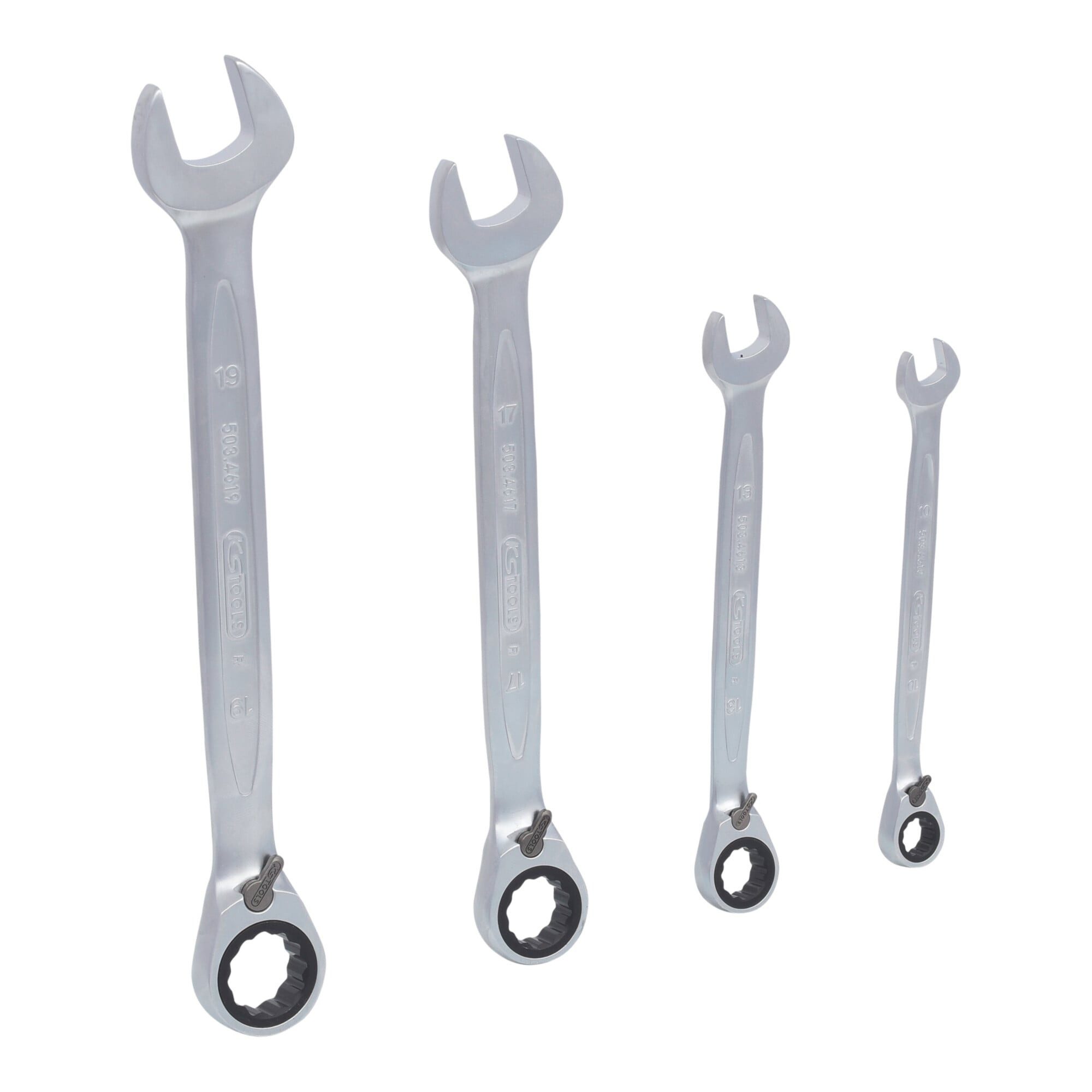 KS Tools Umschaltknarre KS Tools GEARplus Ratschenringmaulschlüssel-Satz, umschaltbar, 4-teili