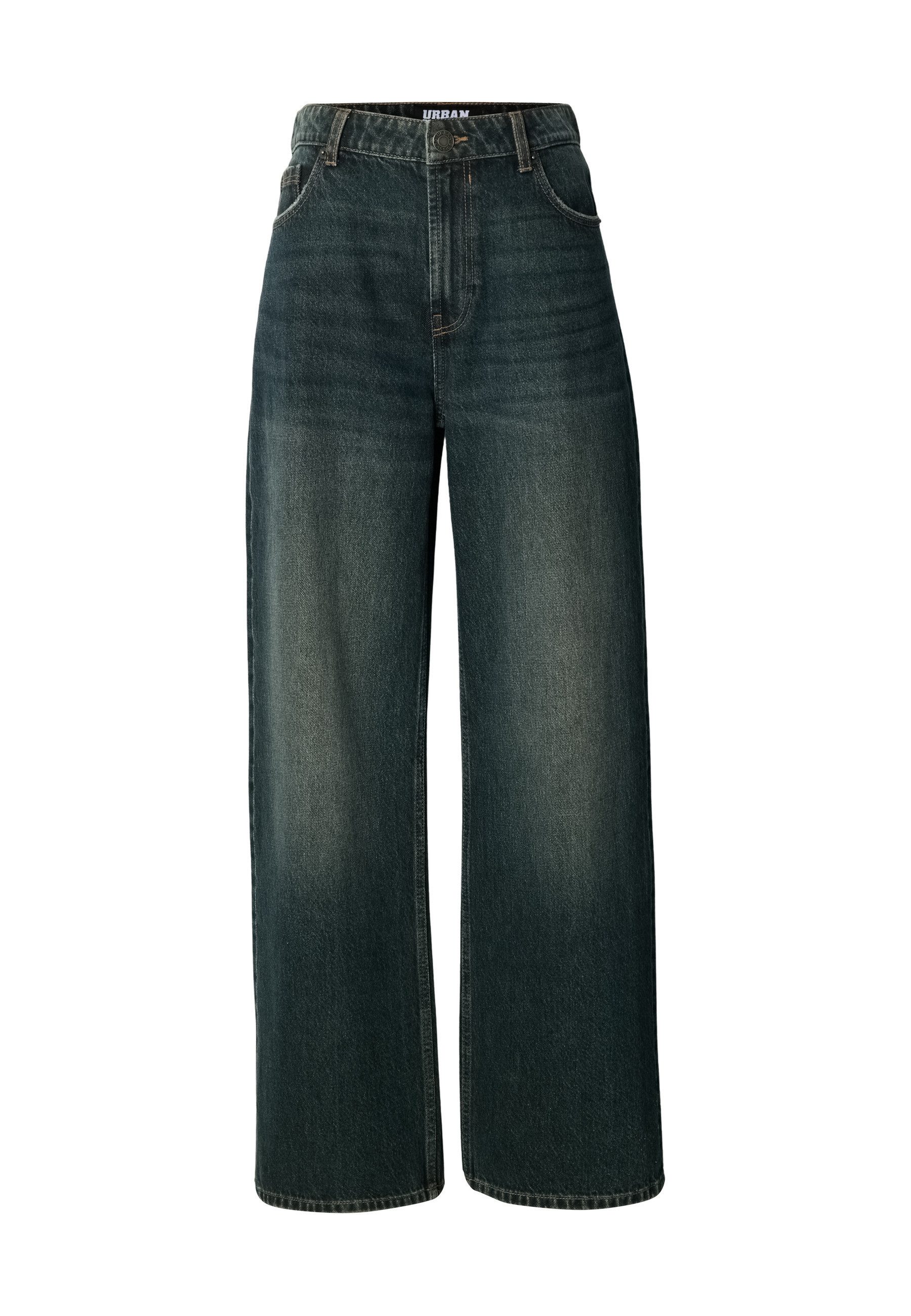 URBAN CLASSICS Bootcut-Jeans Urban Classics Ladies Regular Wide Leg Jeans