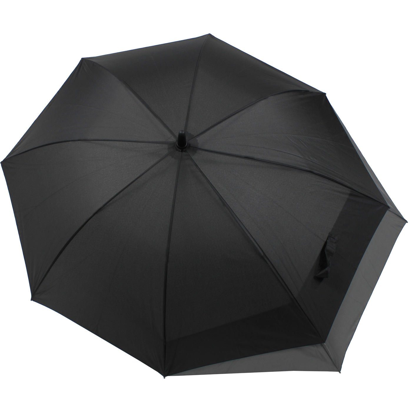 doppler® Langregenschirm to Öffnen mit vergrößert sich XL, Auf-Automatik mehr Fiberglas Regen Move - Schutz schwarz-grau für vor beim