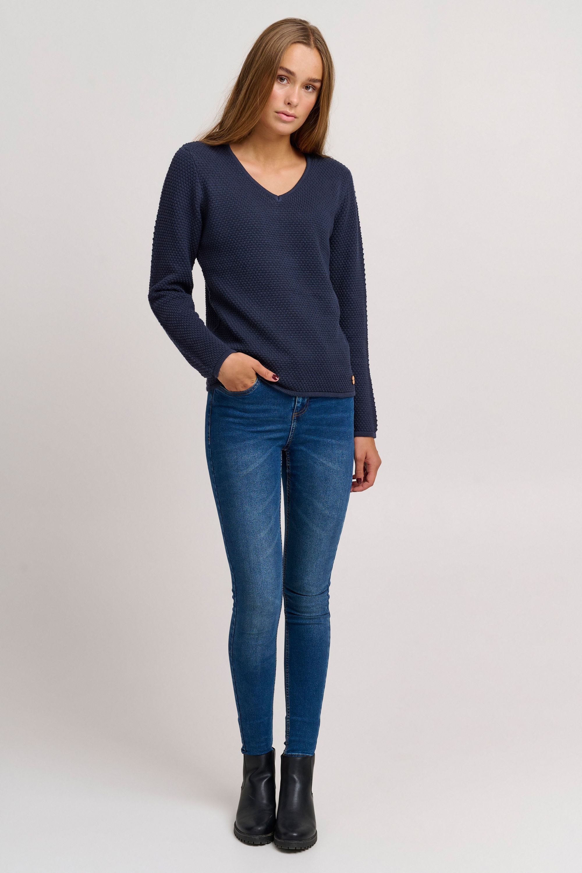 OXMO Strickpullover OXHanna Femininer Feinstrickpullover günstig online kaufen