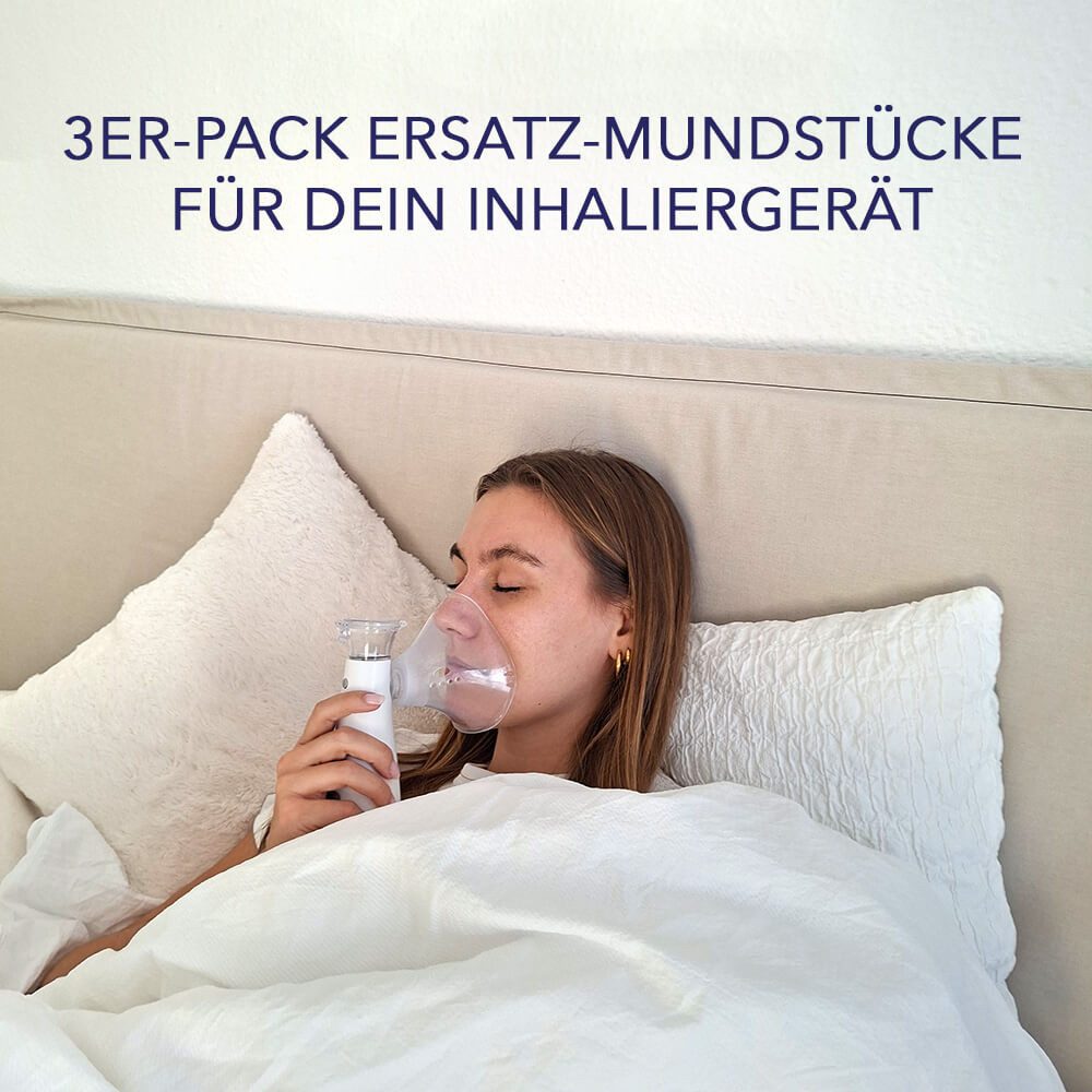 IEA Medical Inhalationsgerät Zubehör Inhalator Ersatzteil-Bundle, Ersatzteile, 5-tlg., Ersatzmasken Erwachsene & Kinder,Wasserbehälter, 20er Kochsalzlösung, Ersatzteil-Set für IEA Inhaliergeräte mit Masken, Behälter & NaCl