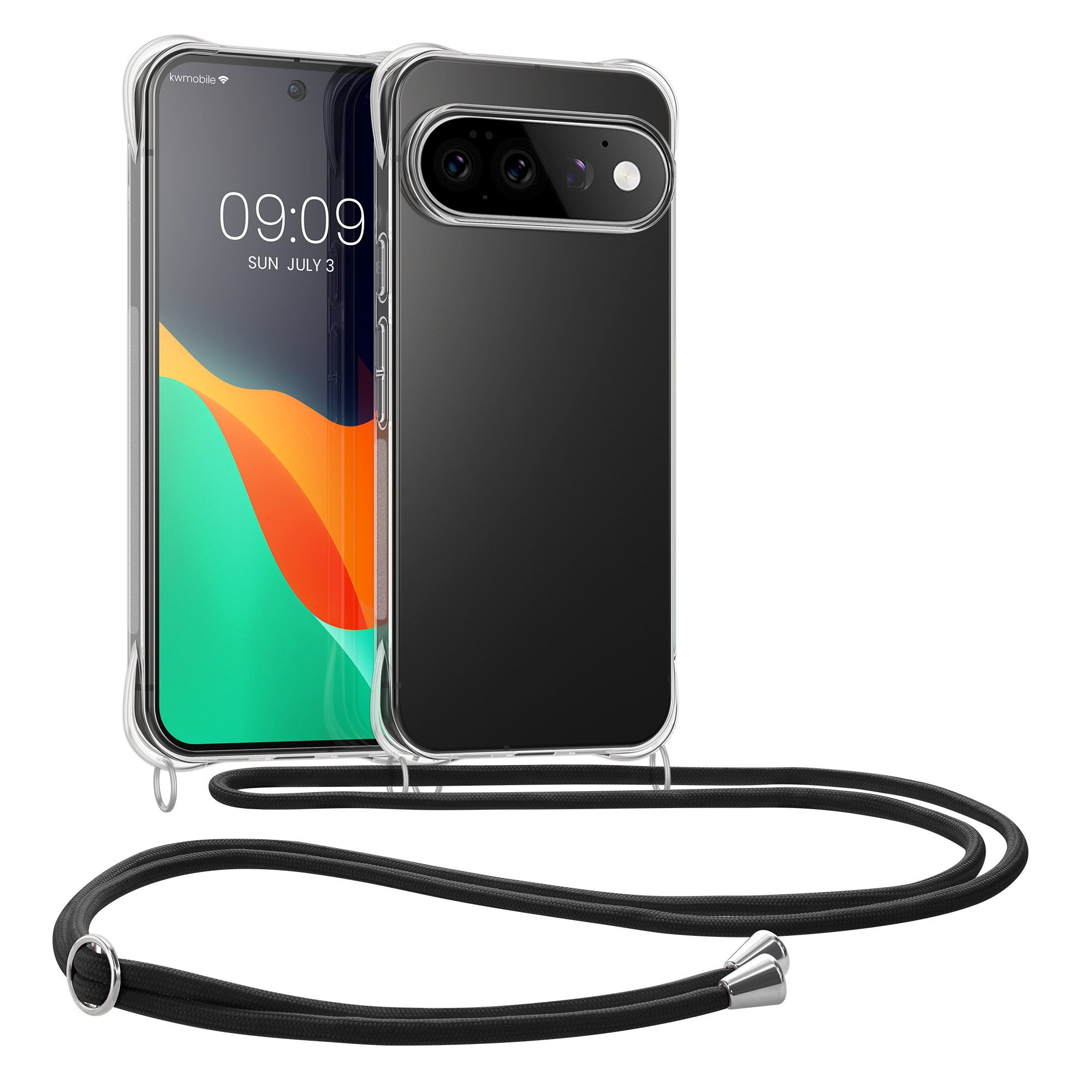 kwmobile Smartphone-Hülle Necklace Case für Google Pixel 11 Pro XL, Hülle Silikon mit Handykette - Band Handyhülle