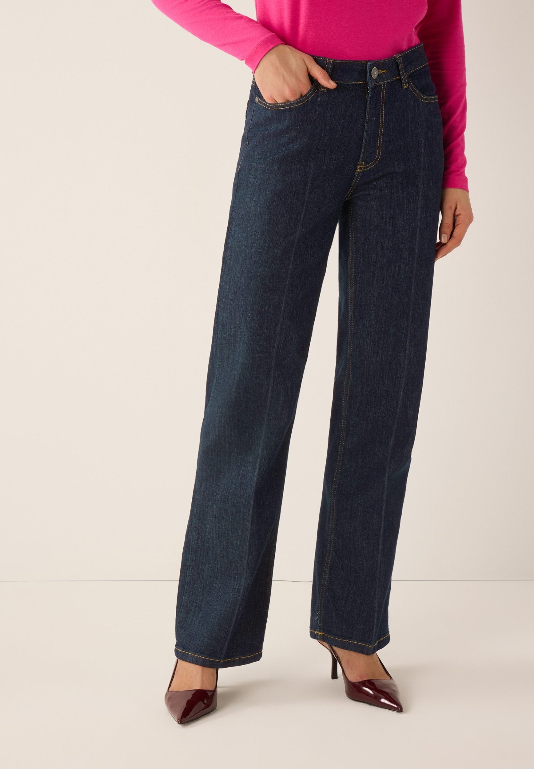 MORE&MORE 5-Pocket-Jeans Wide Leg Denim Jeans – Bild 3 von 4