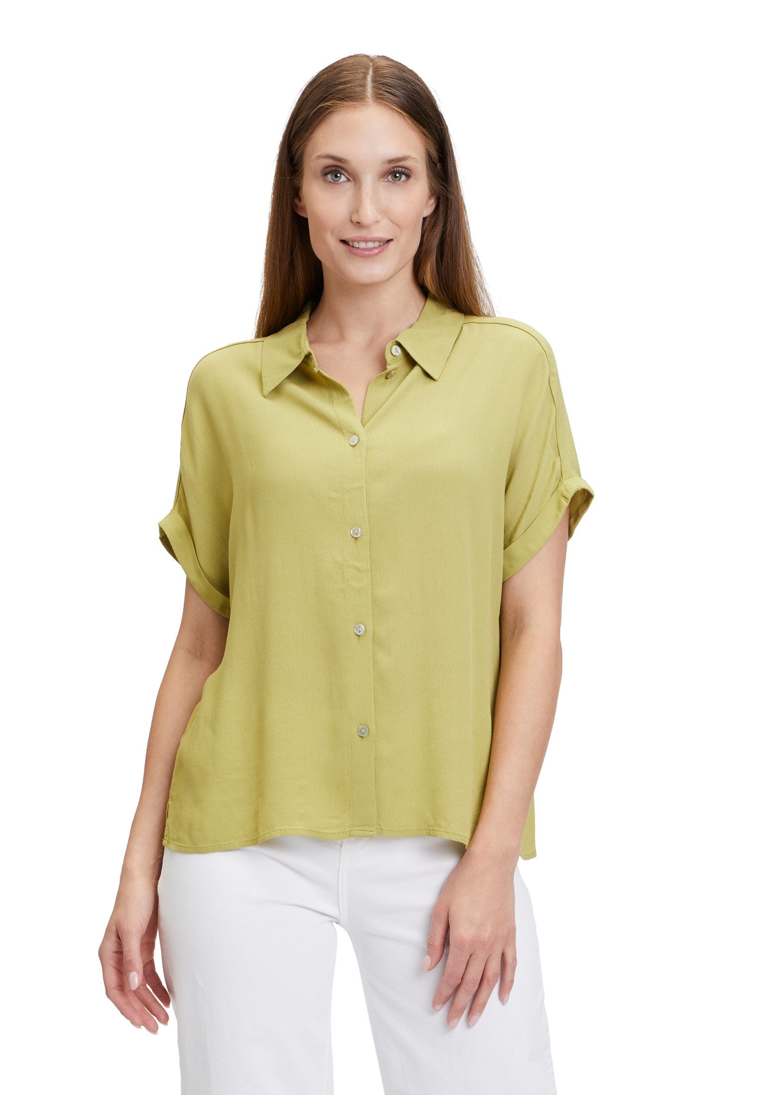 Schlupfbluse Cartoon Oversize-Bluse mit Kragen