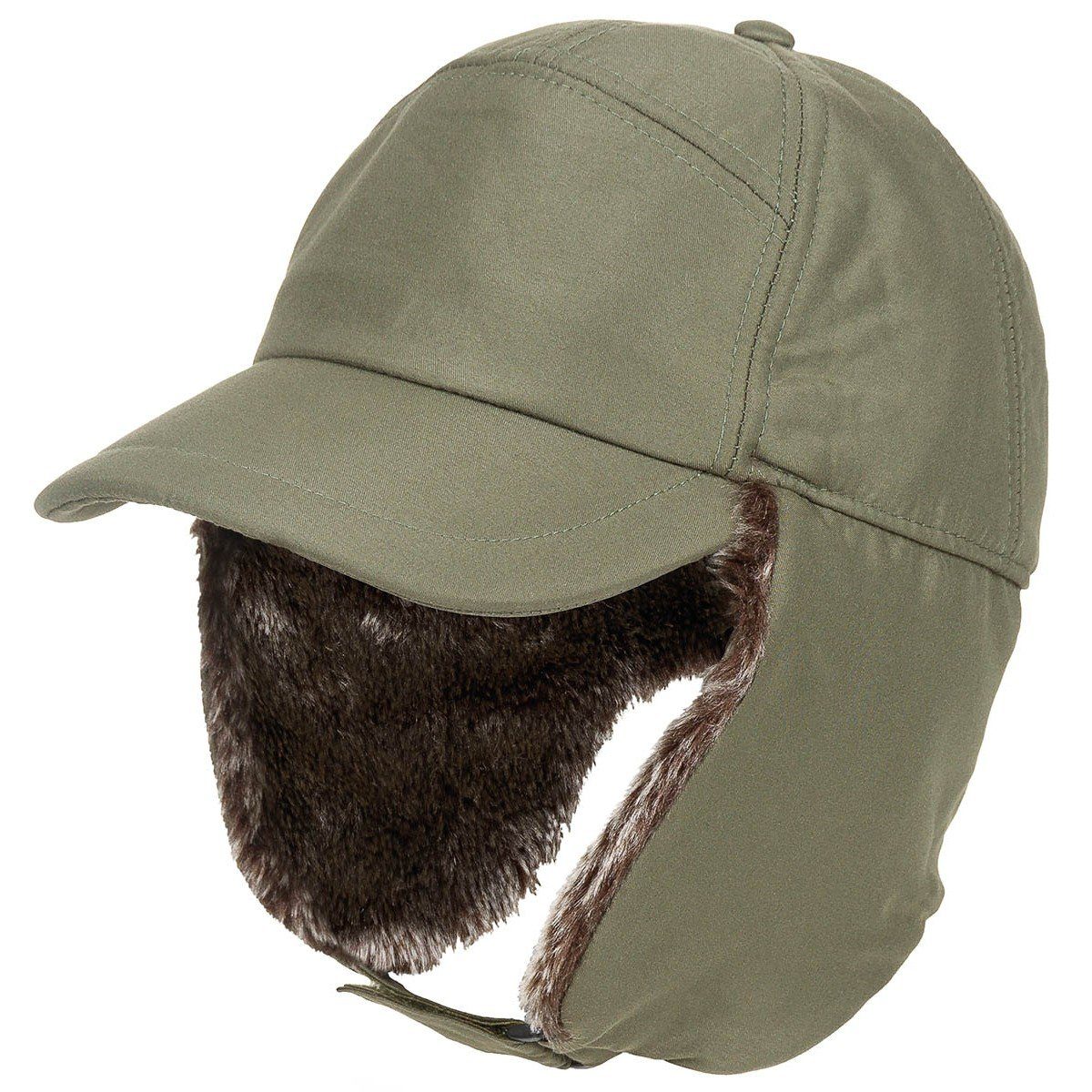 FoxOutdoor Ohrenmütze Winter Cap, "Trapper", oliv – Bild 3 von 4