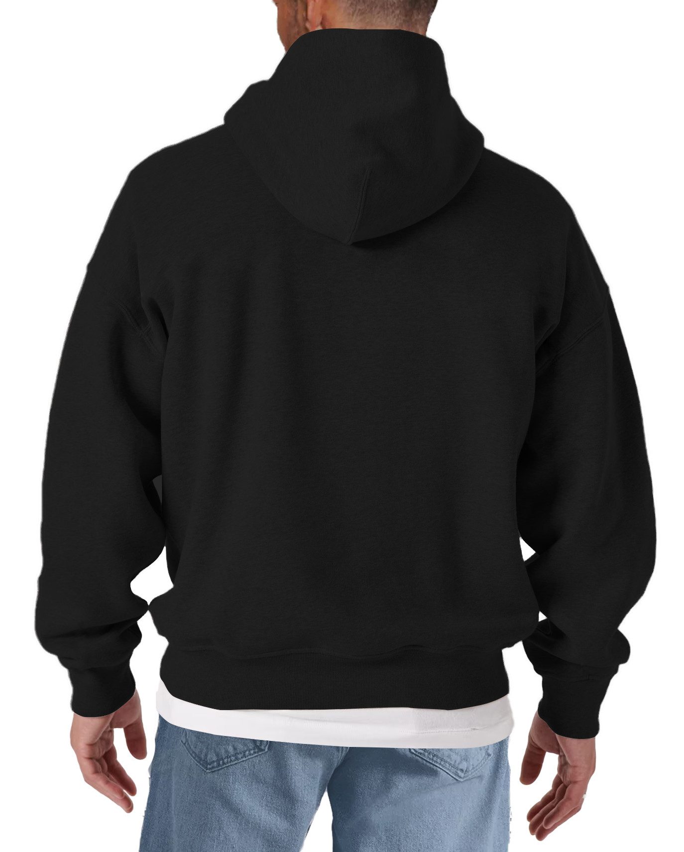 MAKAYA Kapuzenpullover Rock Hoodie für Gitarristen mit Skull Motiv – Festival Look Herren (Schwarz, S, M, L, XL, XXL, XXXL, XXXXL) Baumwolle