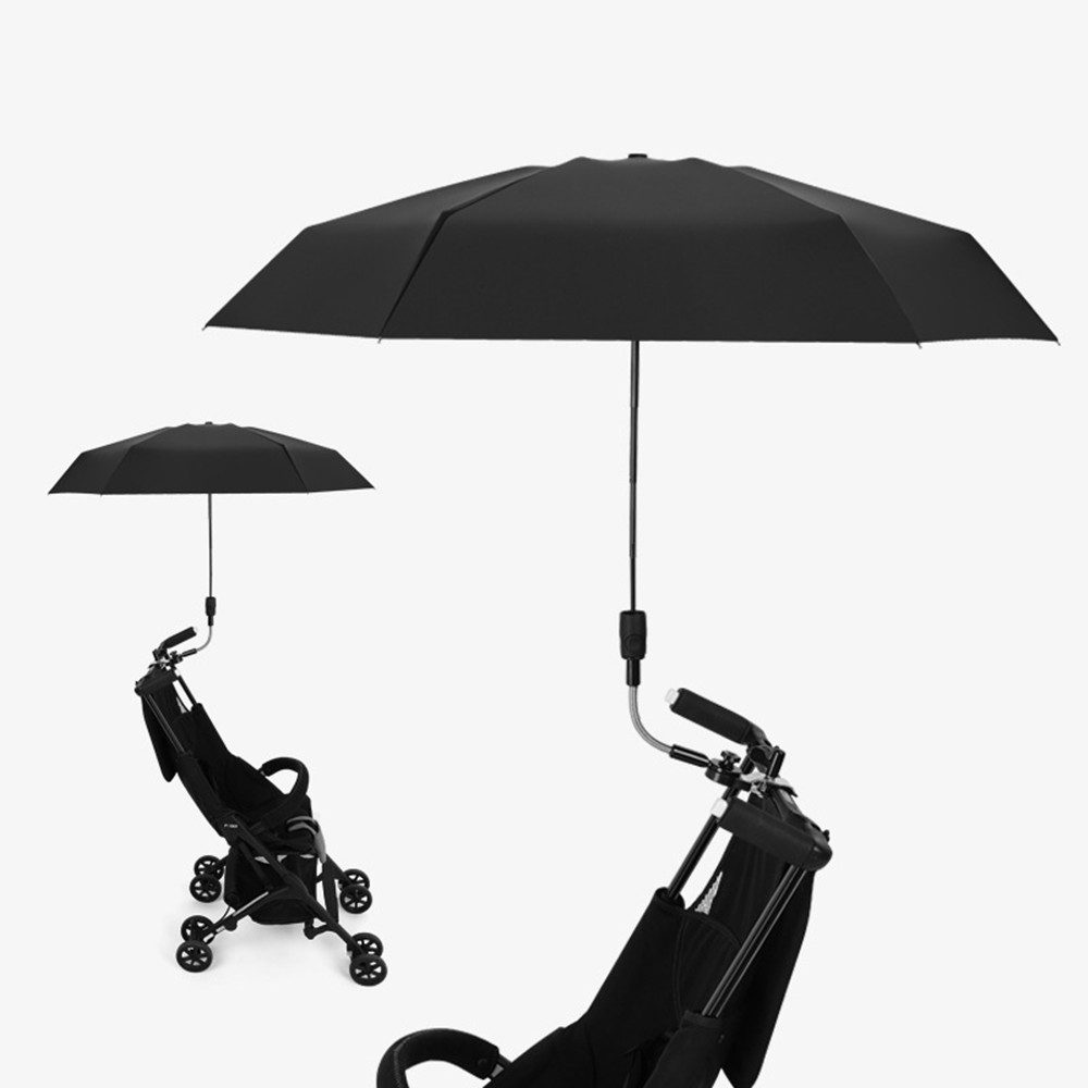 Partnerschirm Sonnenschirm Kinderwagen,Freie Lenkung Einstellbar Abnehmbar