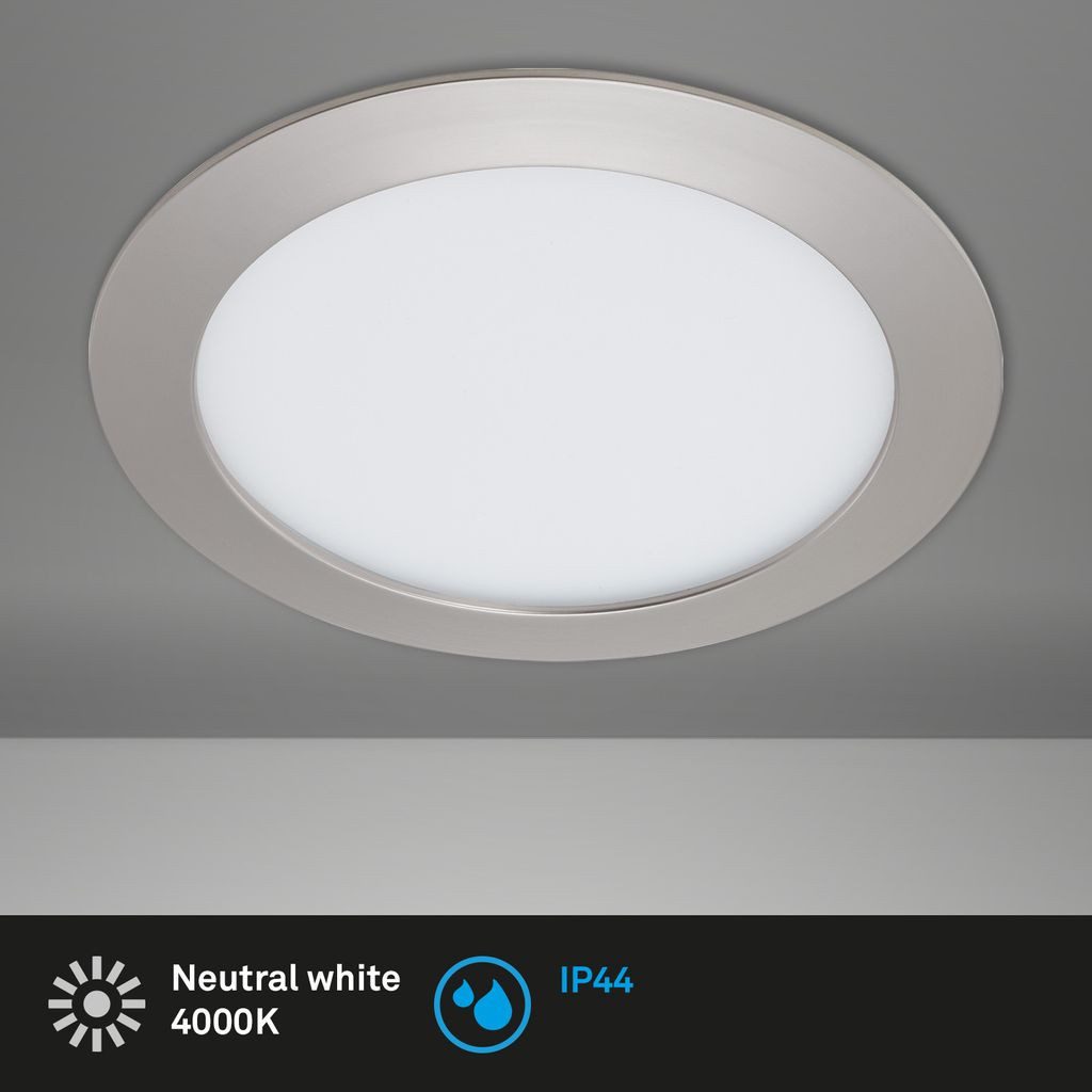 Briloner Leuchten LED Einbaustrahler 7286-012, LED fest integriert, 2700K - Extra-Warmweiß, matt-nickel, LED, Einbaustrahler, Einbauspot
